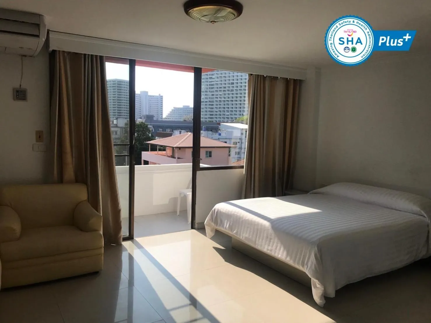 Bed in Jomtien Longstay Hotel - SHA Plus Certified