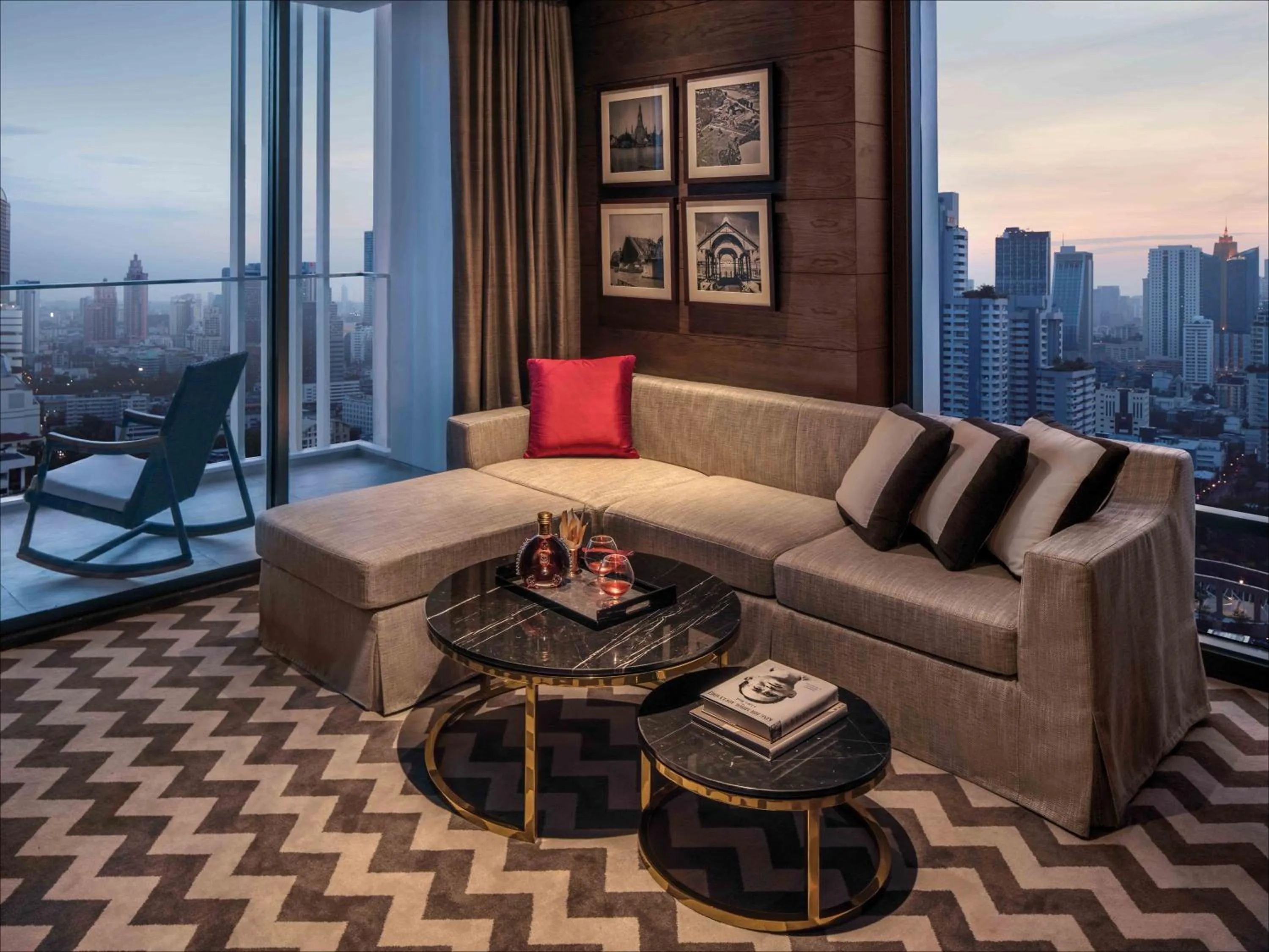 Seating area in 137 Pillars Suites Bangkok