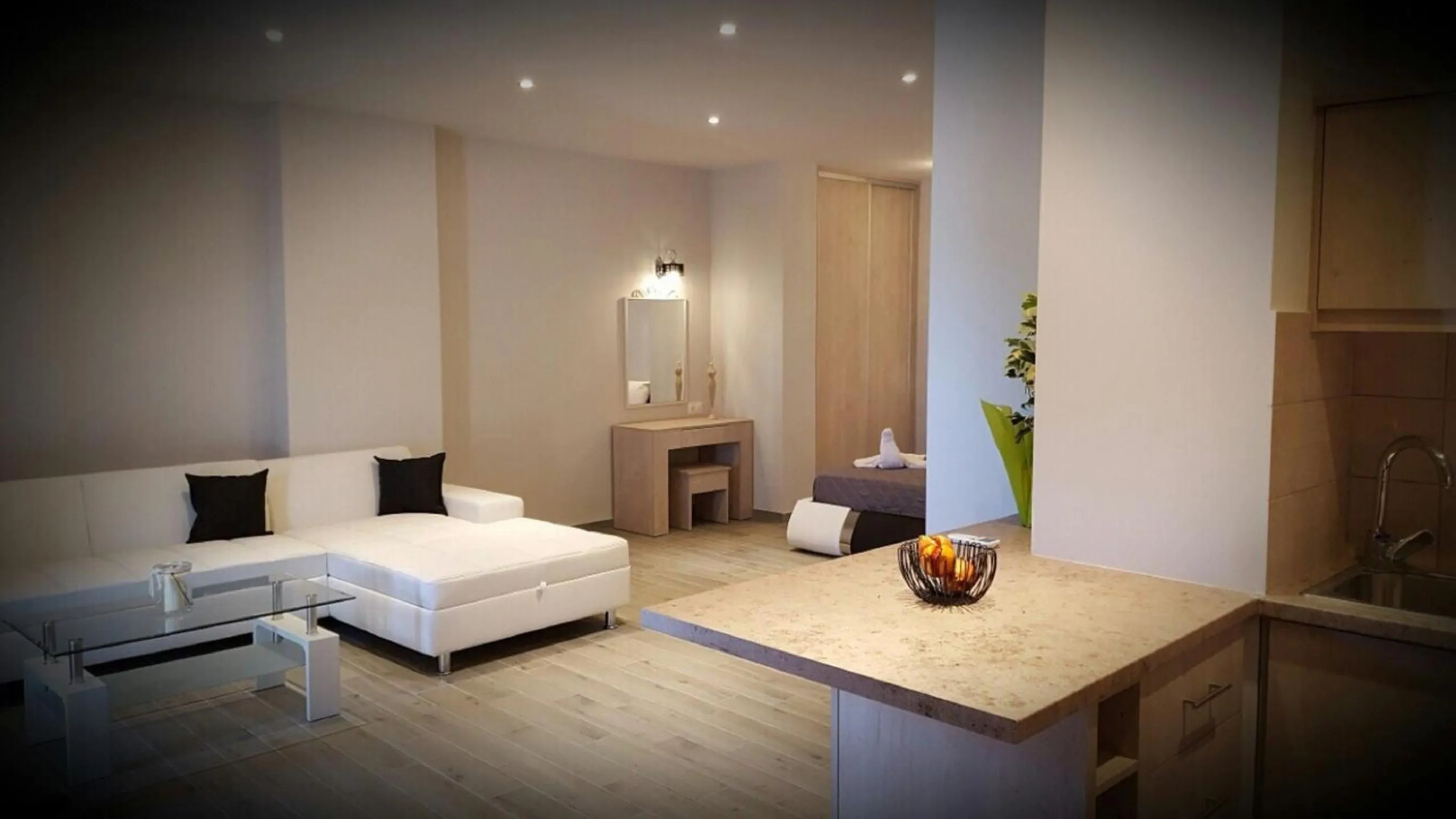Kitchen or kitchenette, Bed in Tereza's Sunset Hotel