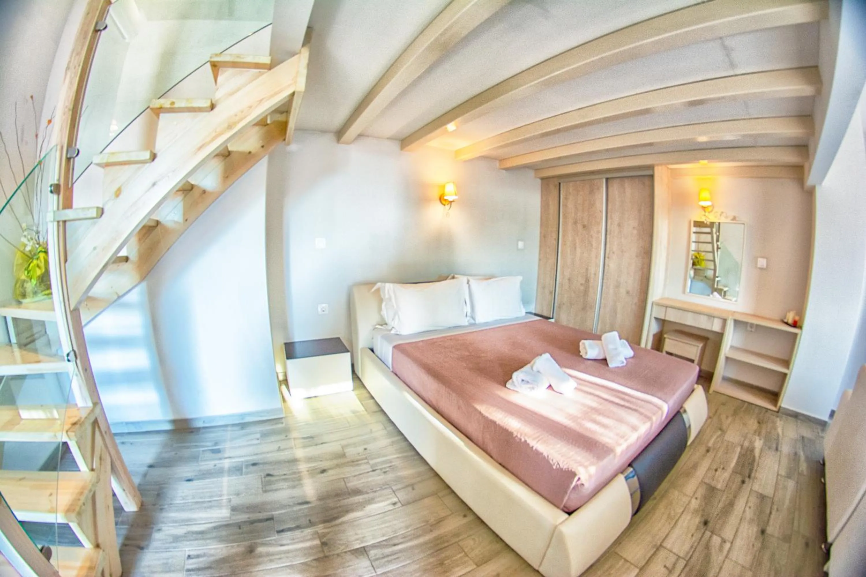 Bed in Tereza's Sunset Hotel