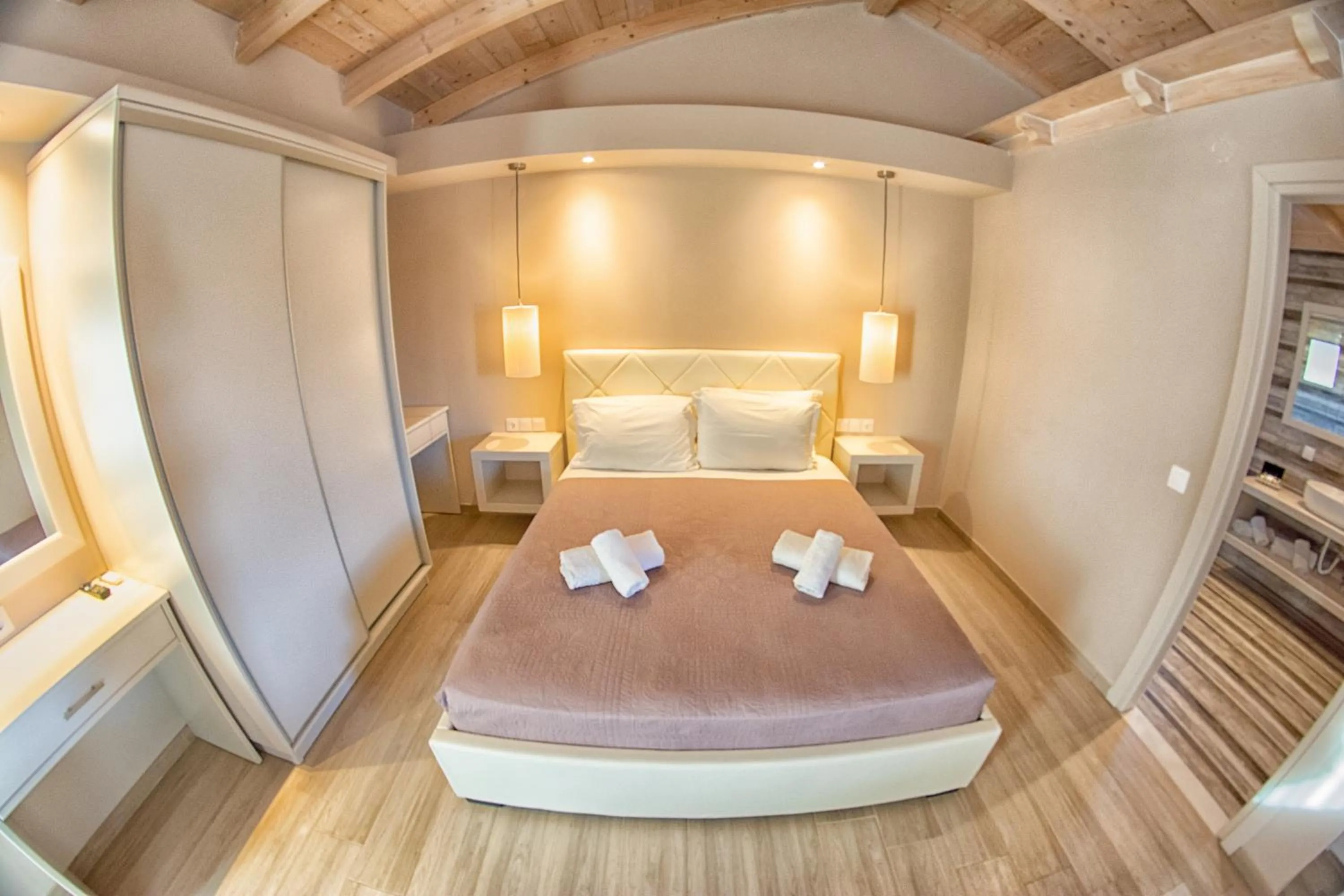 Bed in Tereza's Sunset Hotel