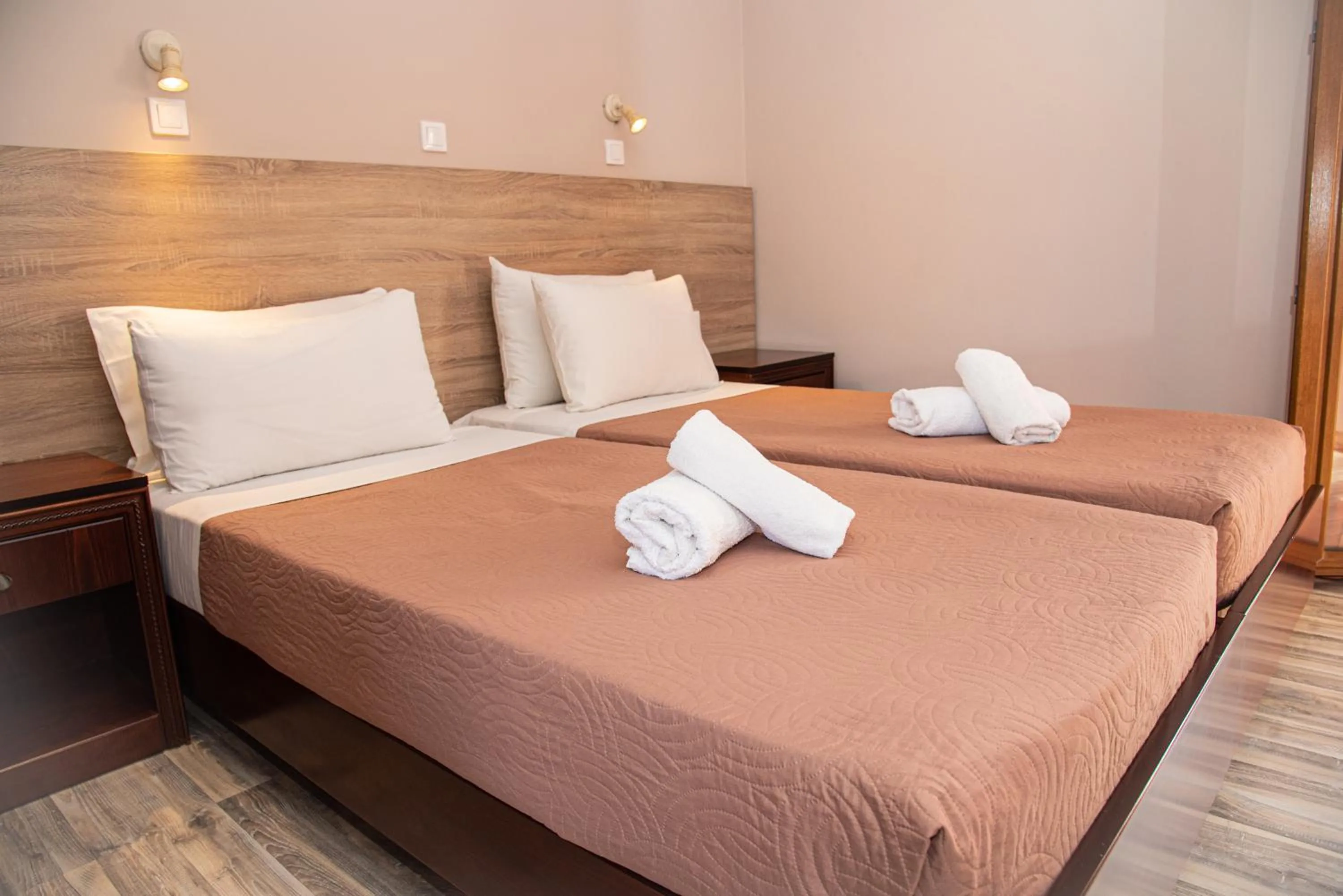 Bed in Tereza's Sunset Hotel