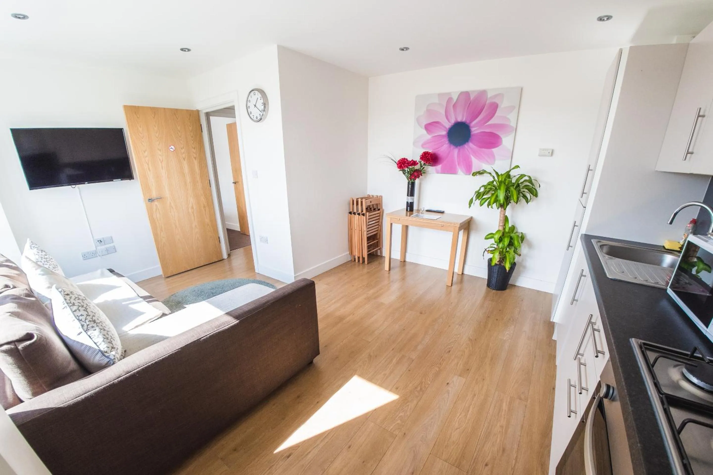 Living room in Ilford Tower Apartments