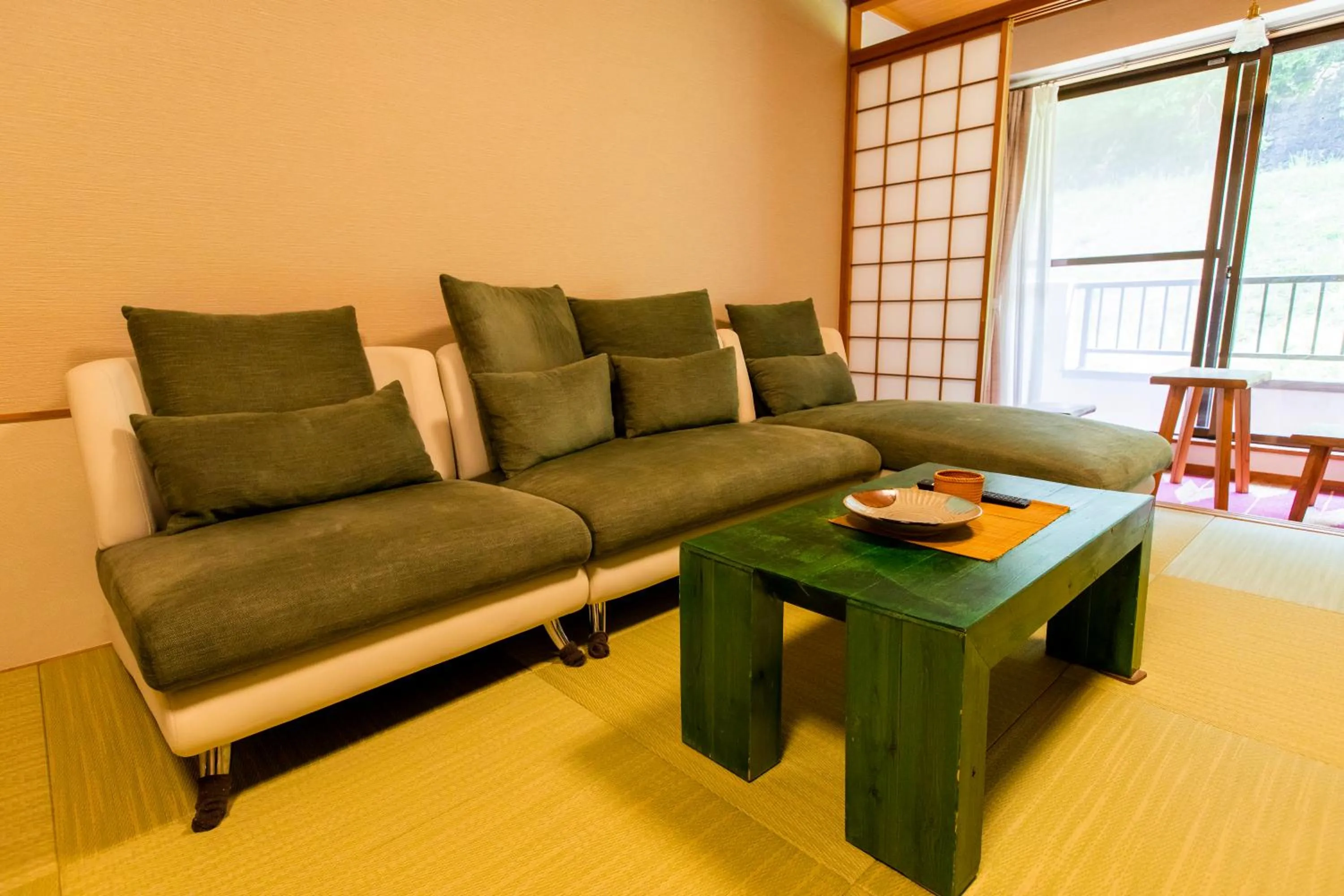 Living room in Mashikokan Satoyama Resort Hotel