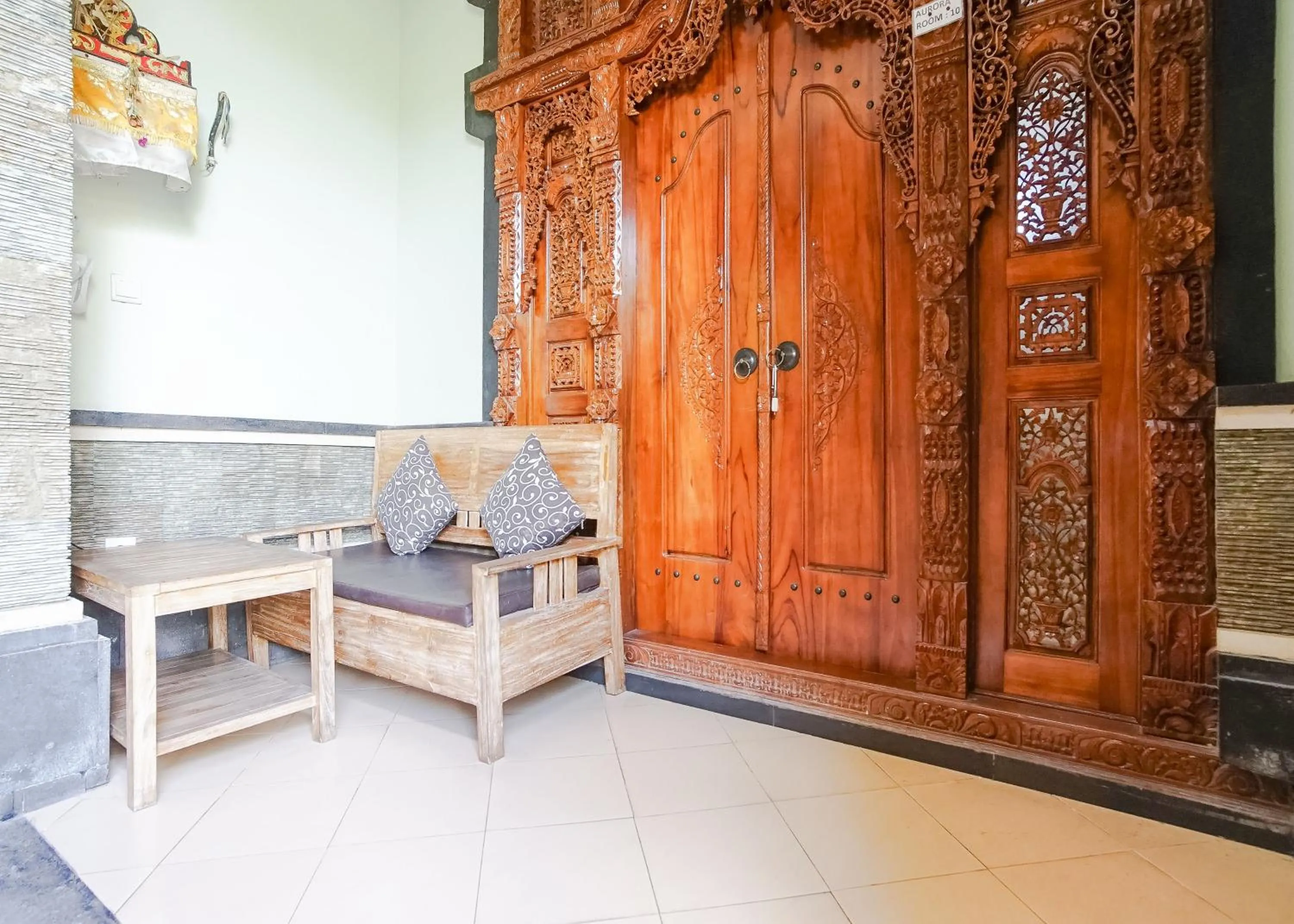 Seating area in Aurora House Ubud