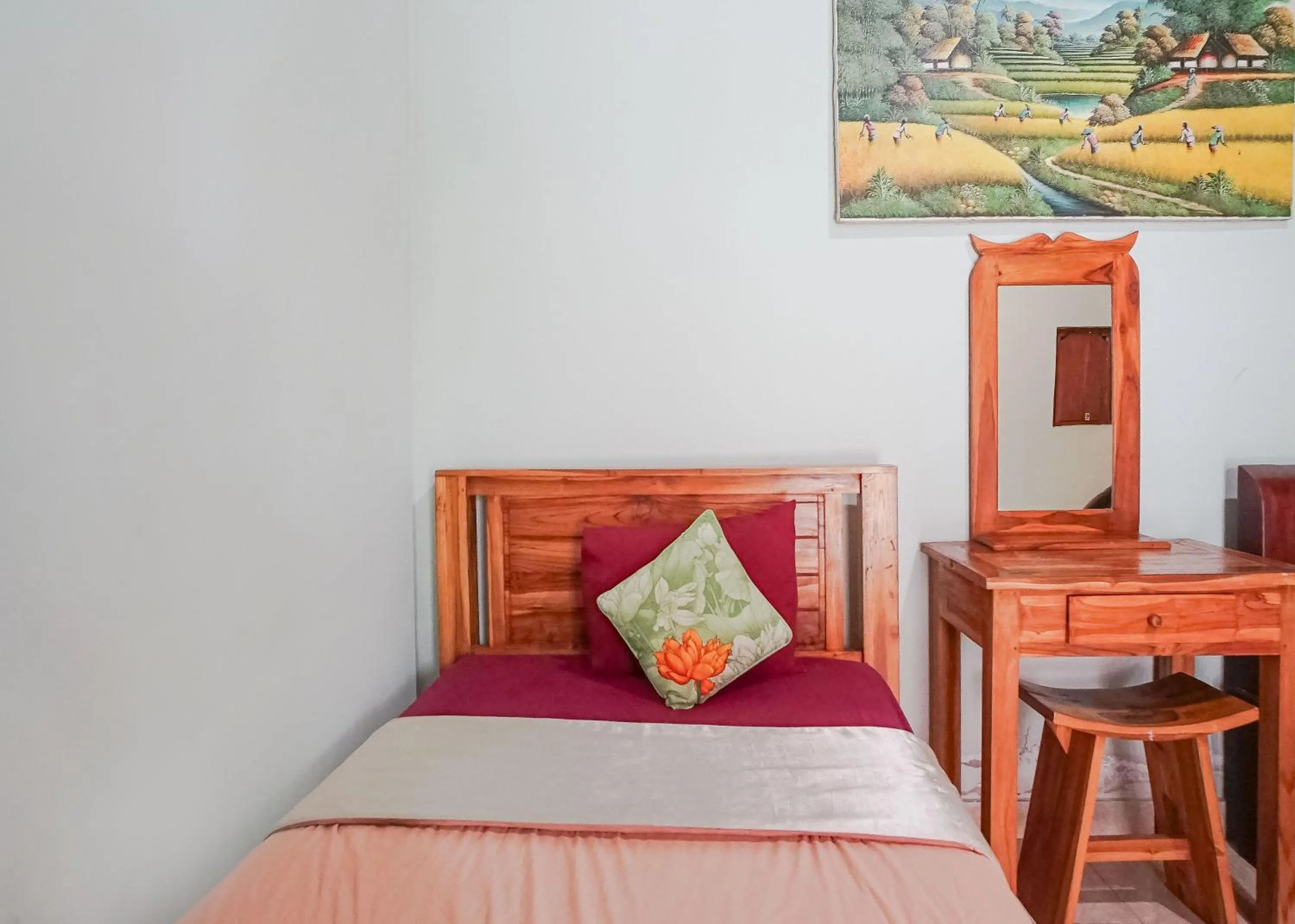 Bed in Aurora House Ubud