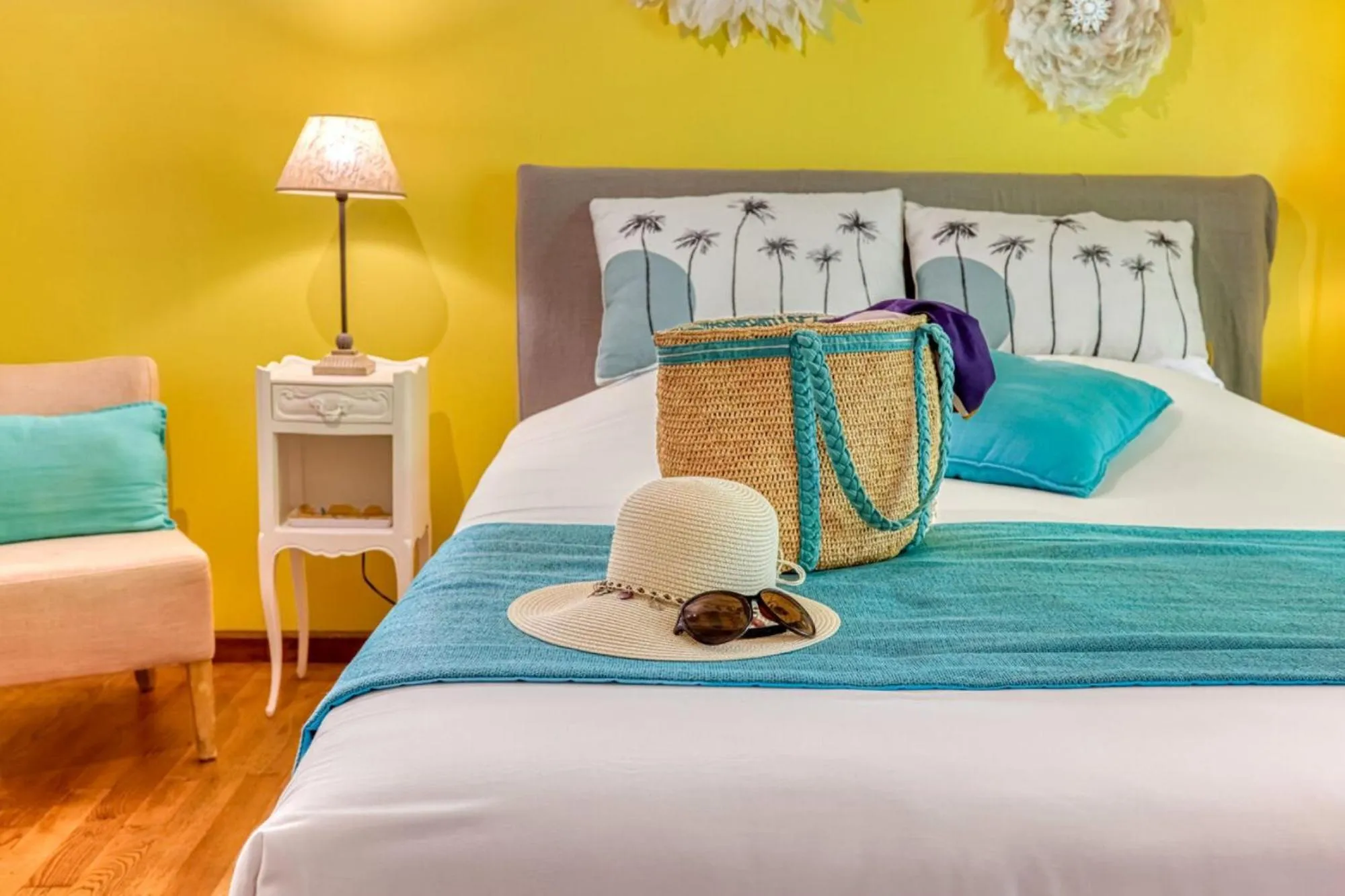 Bedroom, Bed in La Villa de la Plage