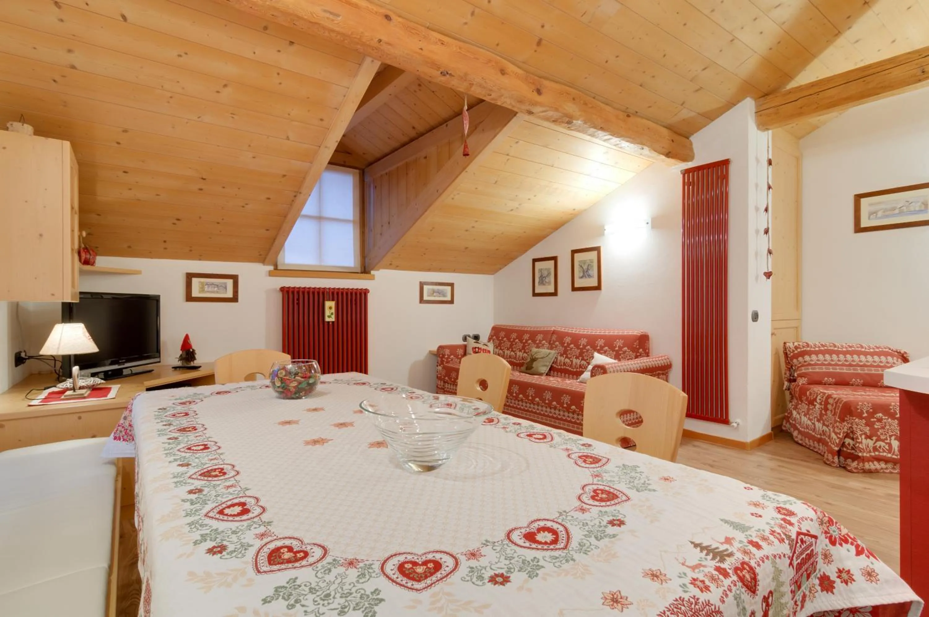 Living room, Bed in Apartments Trettel