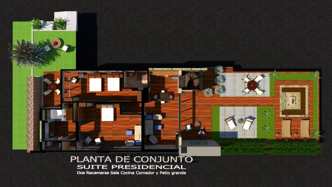 Floor plan in Entre Viñedos by Hotel Boutique Valle de Guadalupe