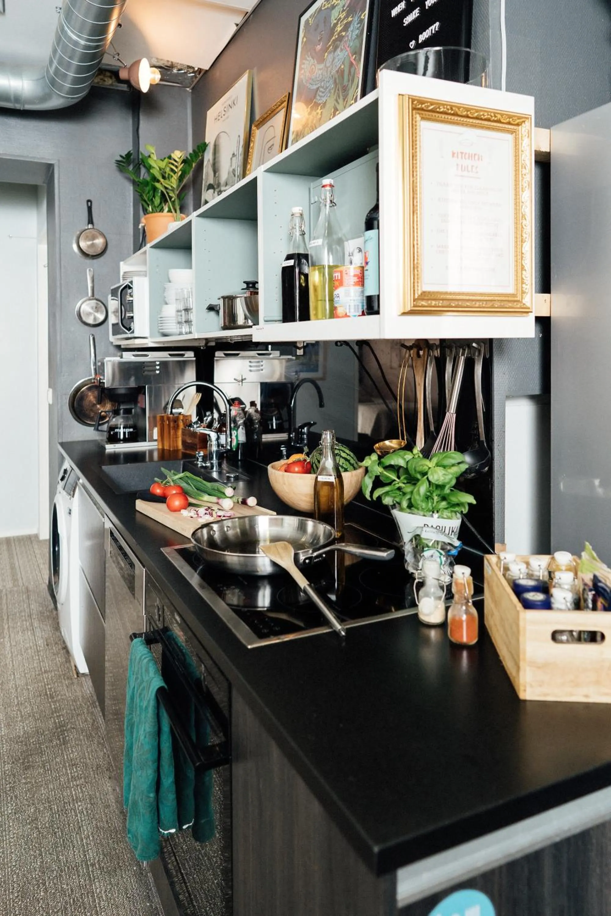 kitchen in The Yard Hostel