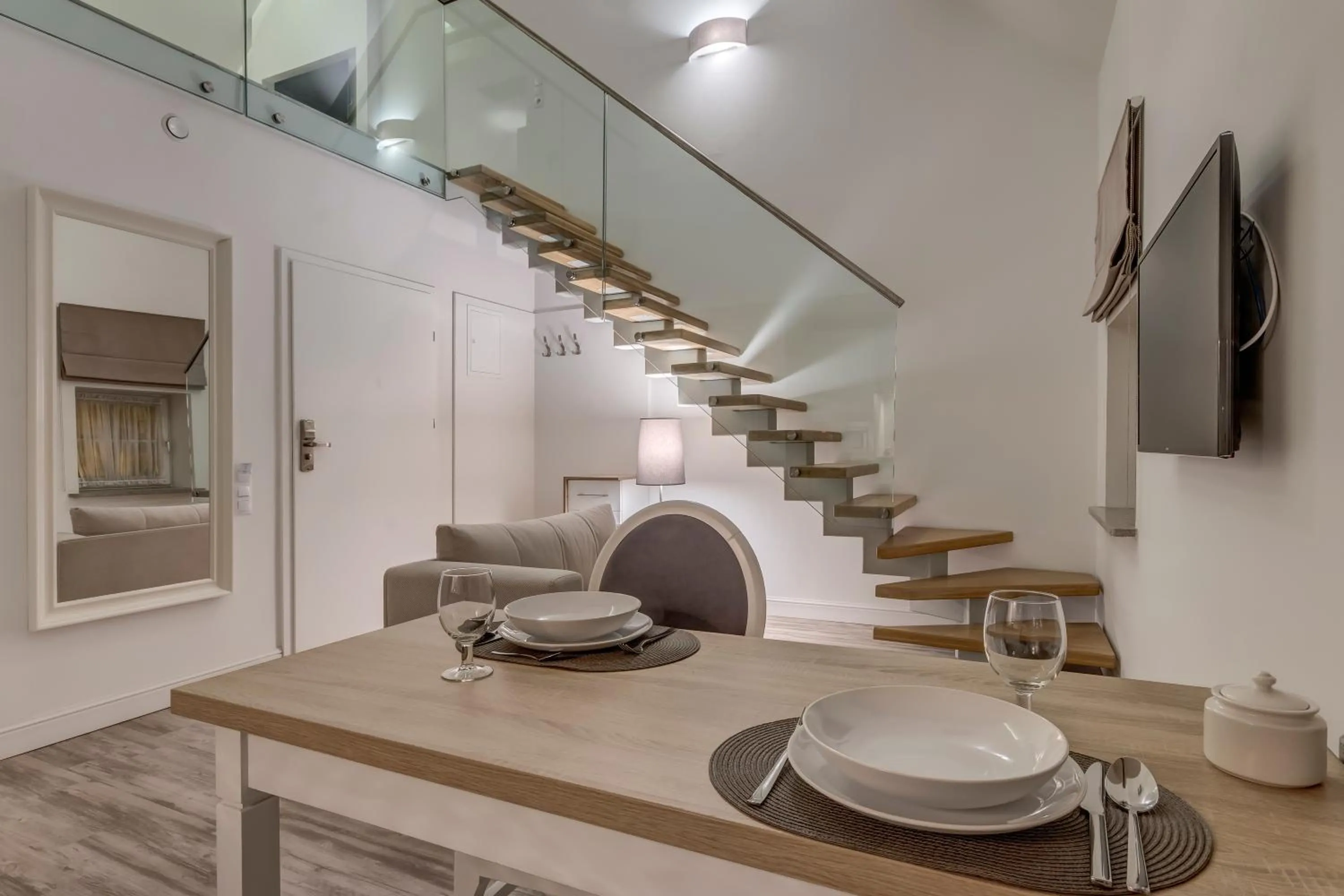 Kitchen or kitchenette in Hotel Rozbicki