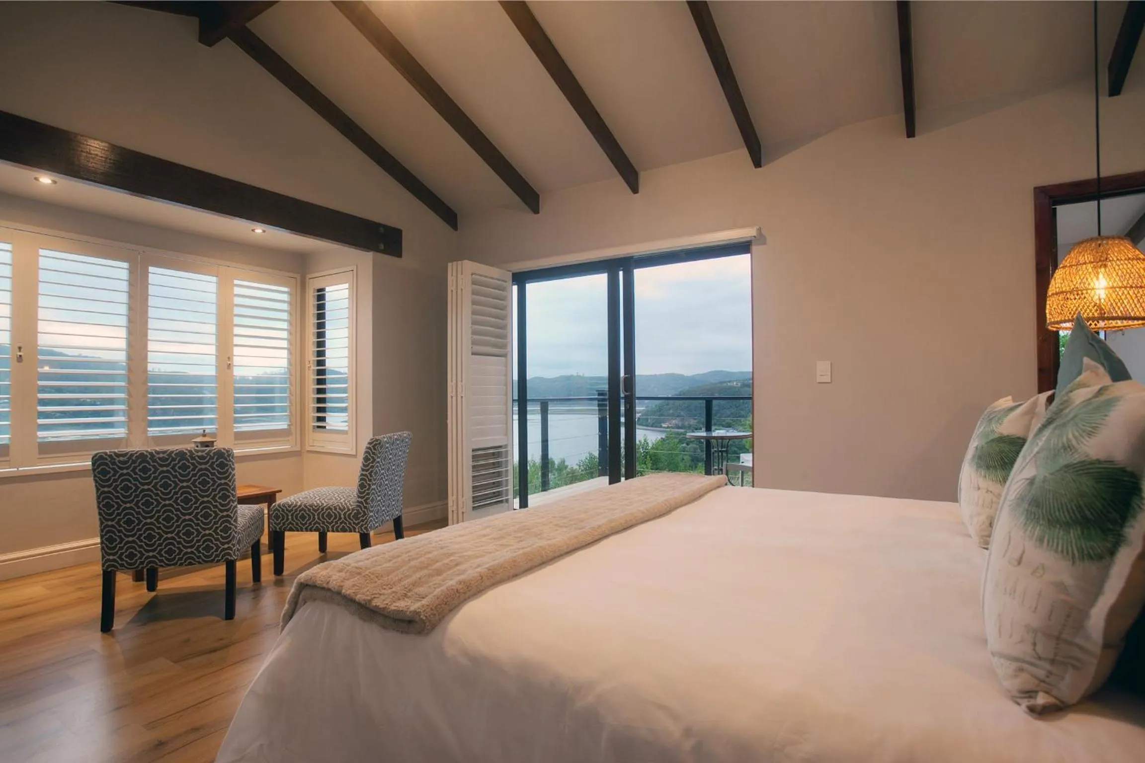 View (from property/room), Bed in Elephant Hide of Knysna Guest Lodge