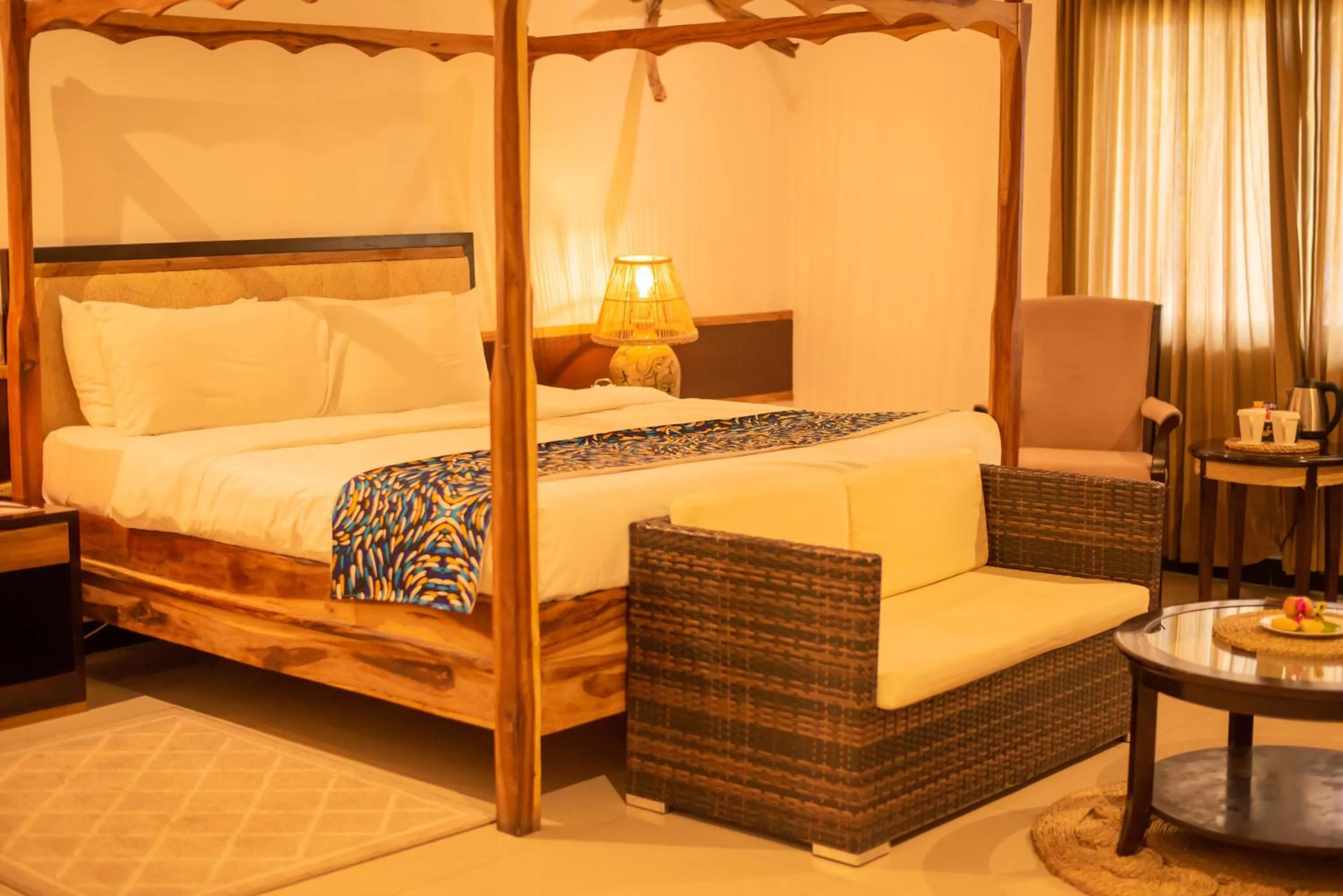 Bed in Blue Waters by Serendib