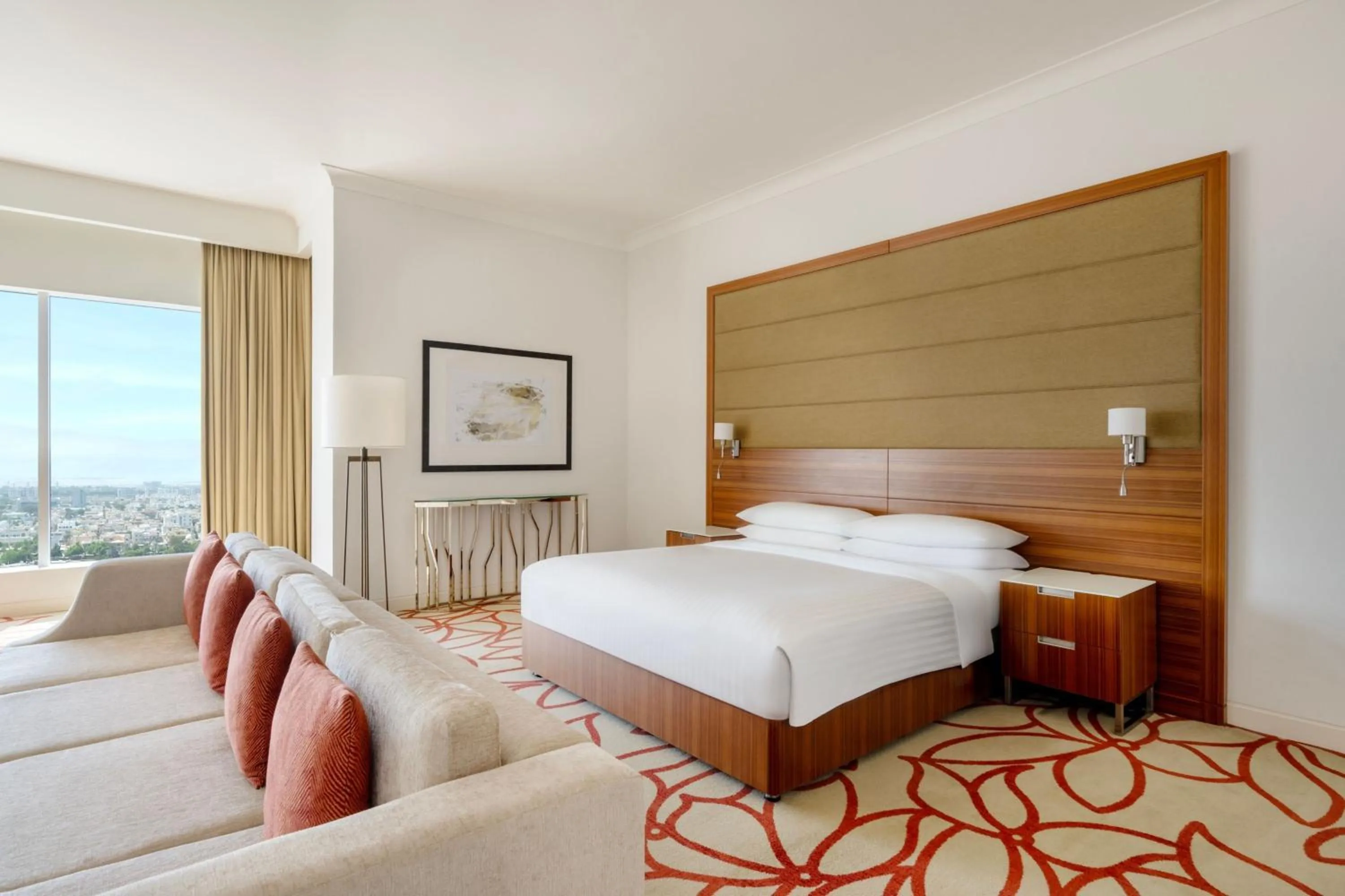 Photo of the whole room, Bed in Marriott Hotel Downtown Abu Dhabi