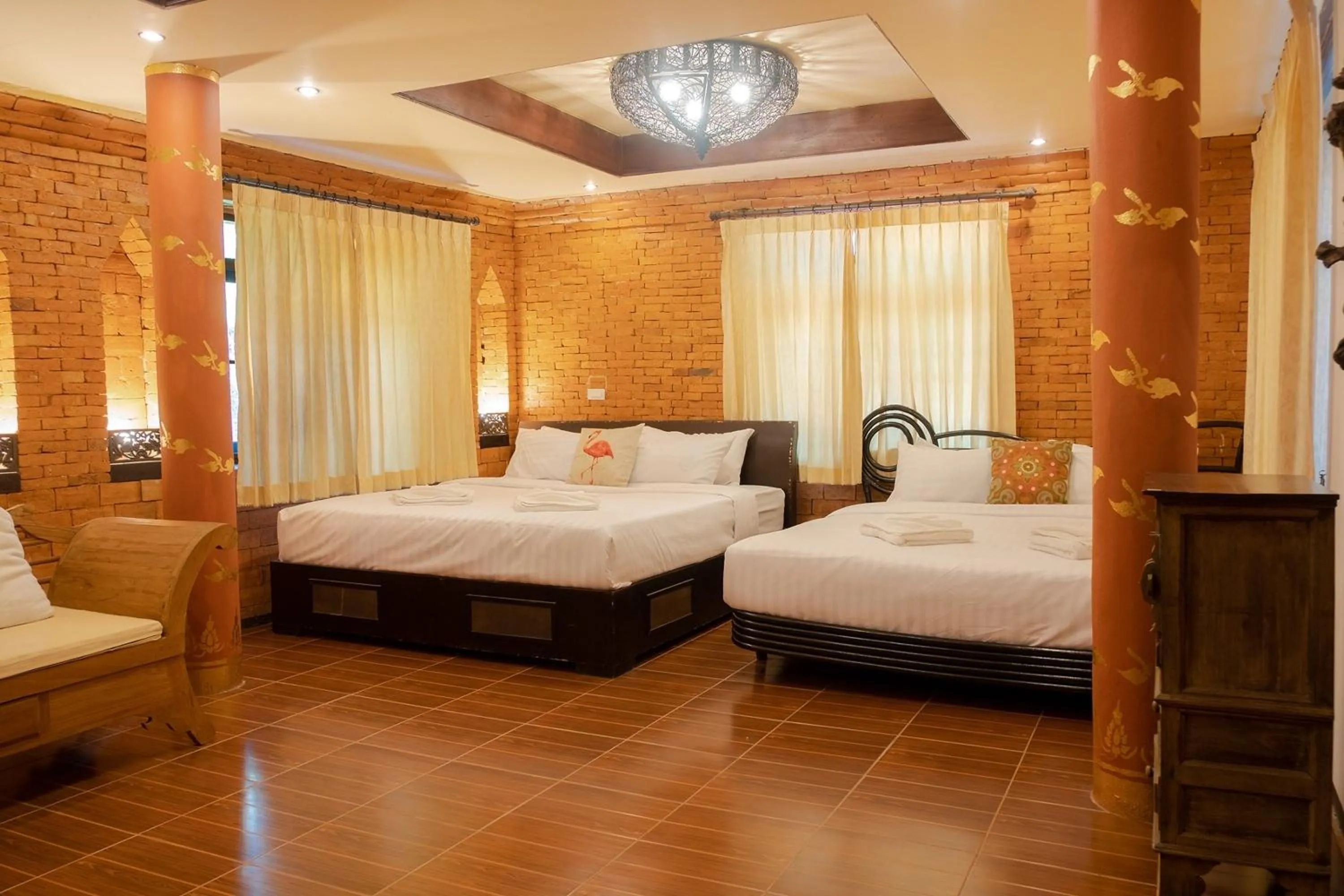 Bed in Baan Tawai Lanna Resort