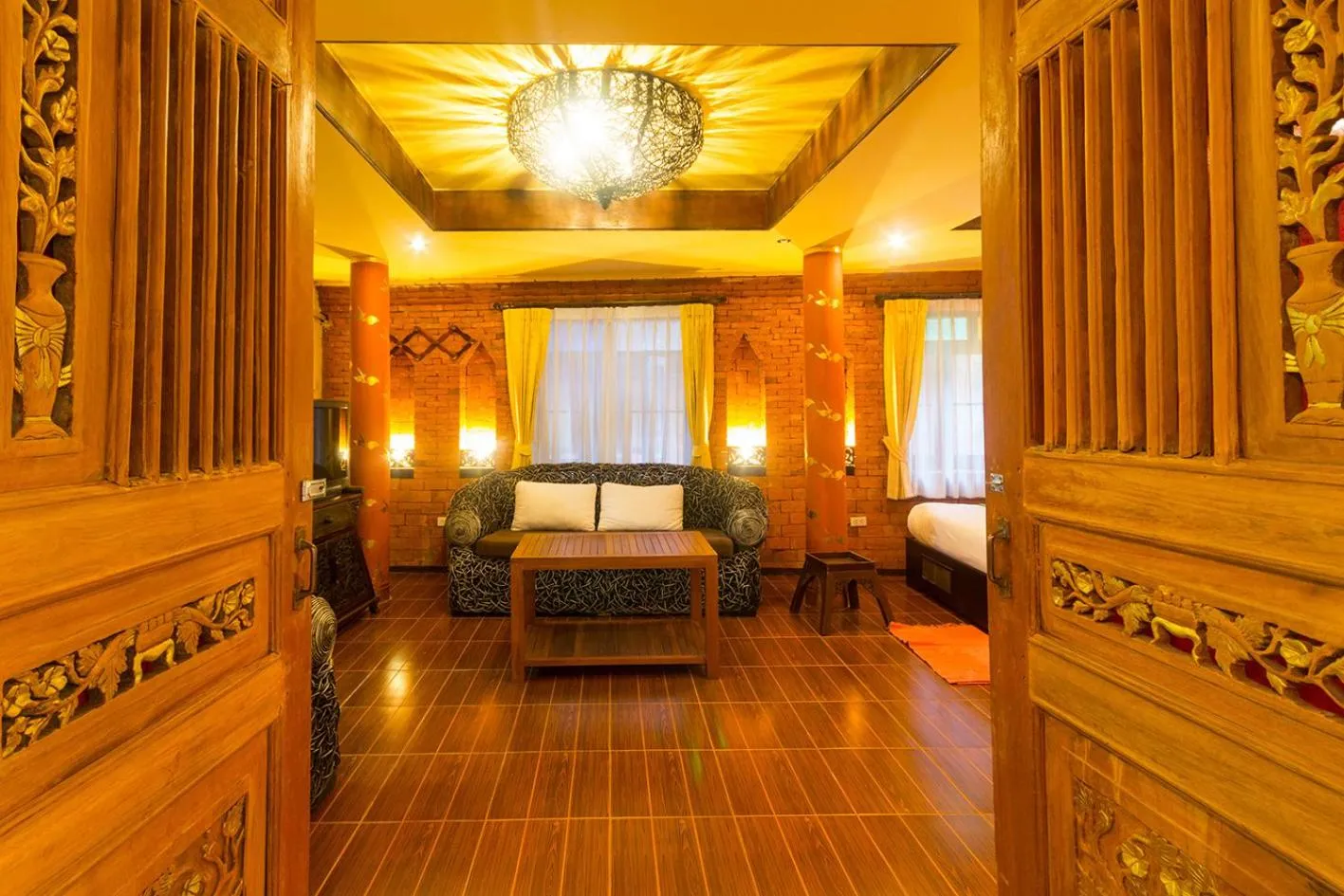 Living room in Baan Tawai Lanna Resort