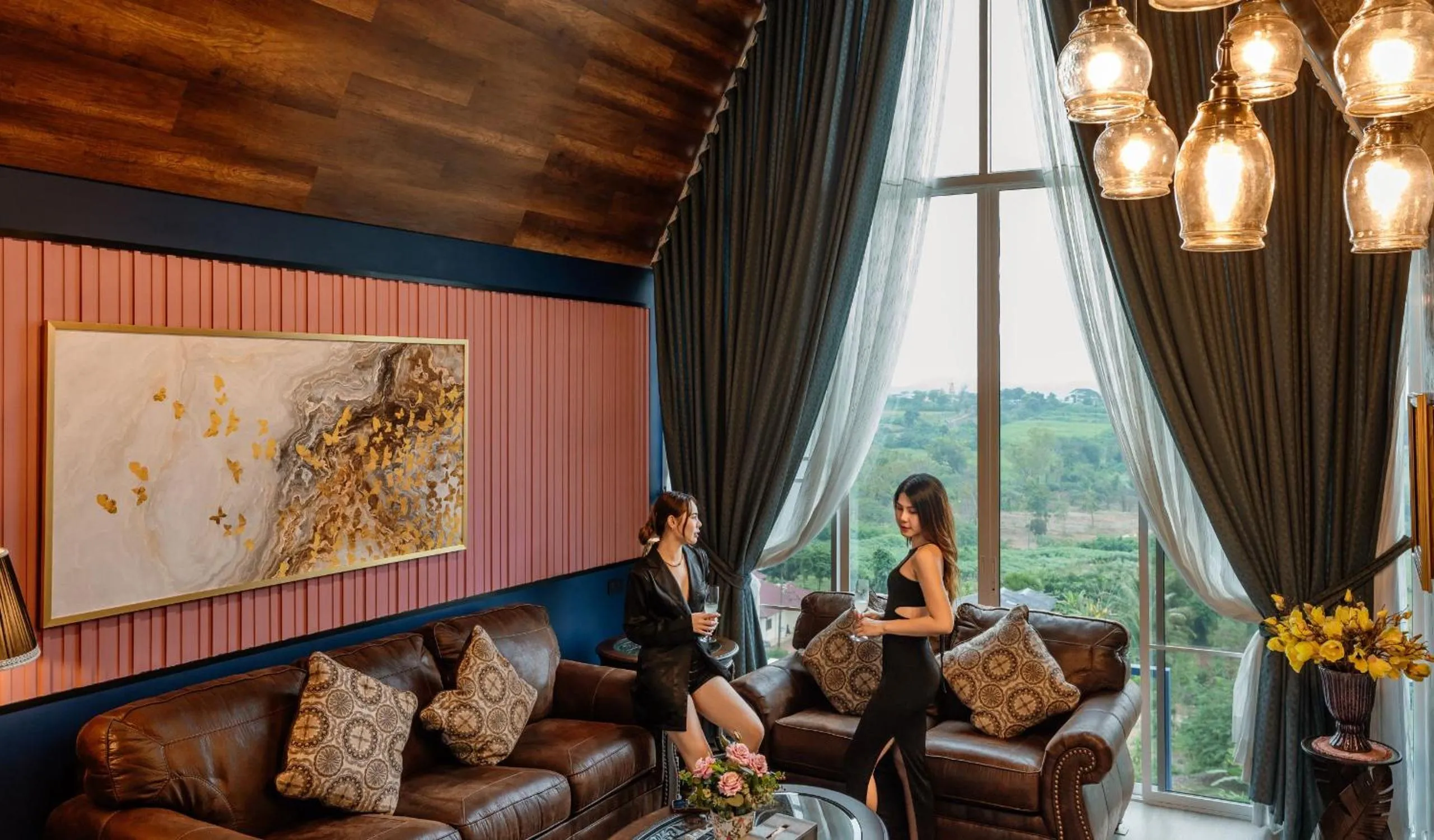 Living room in Monte Vista Chalet Khaoyai