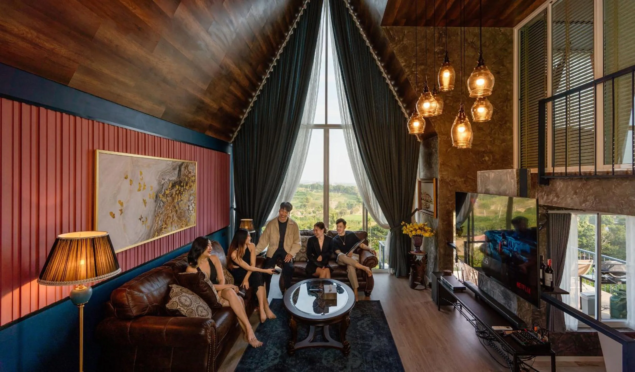 Living room in Monte Vista Chalet Khaoyai