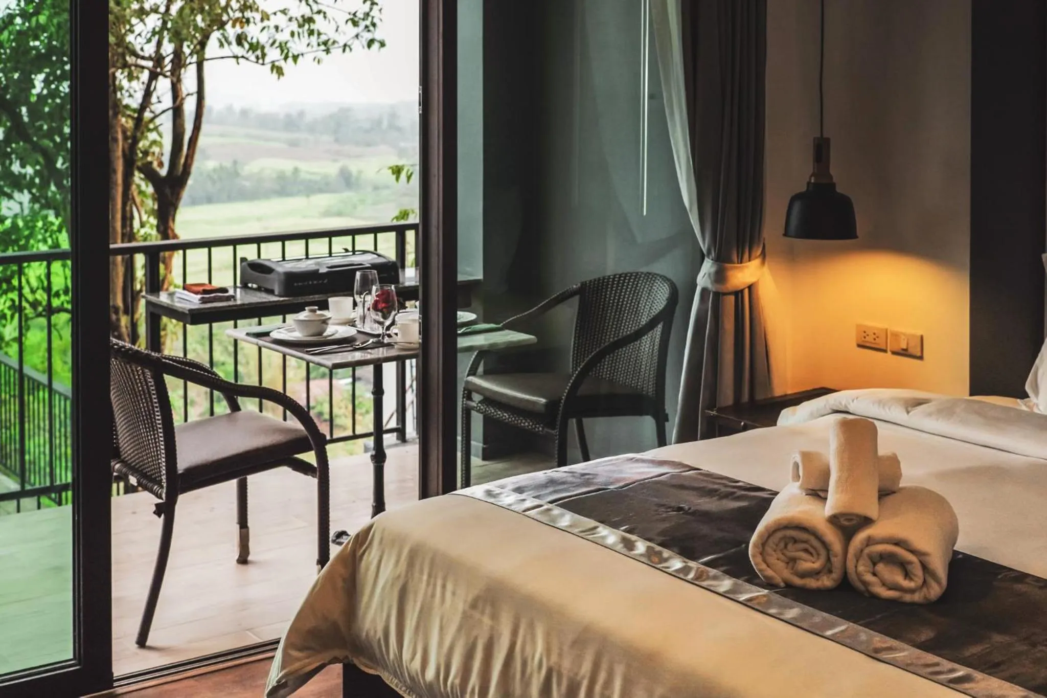 Balcony/Terrace, Bed in Monte Vista Chalet Khaoyai