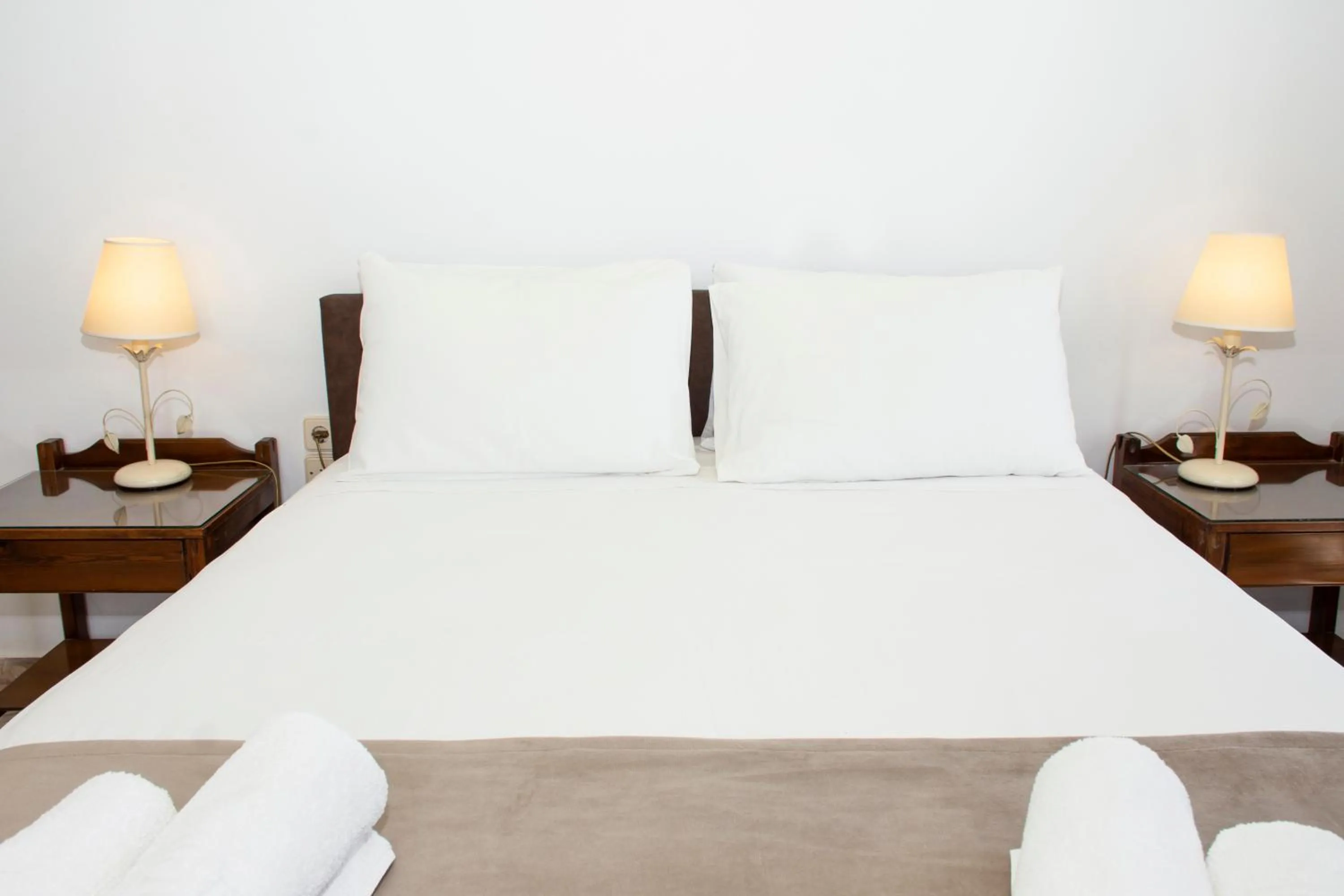 Bed in Argo Rooms-Papadakis