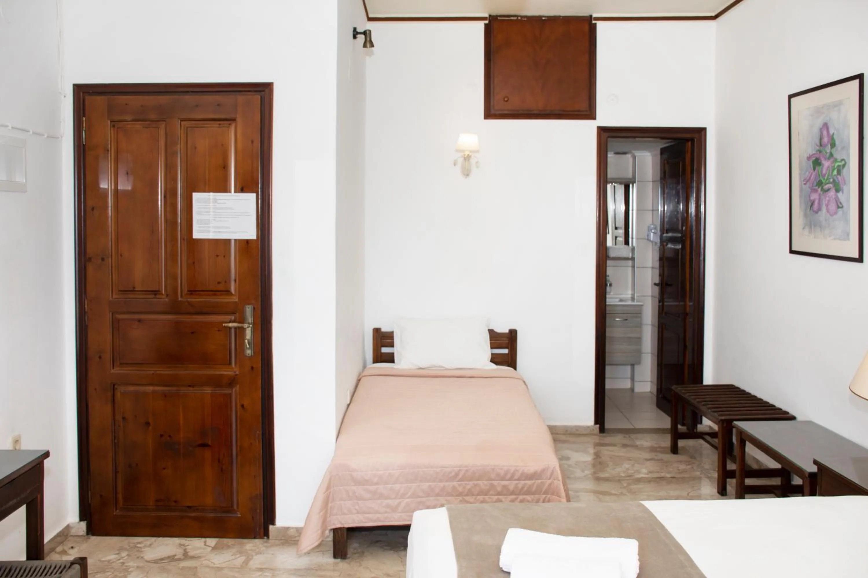 Bed in Argo Rooms-Papadakis