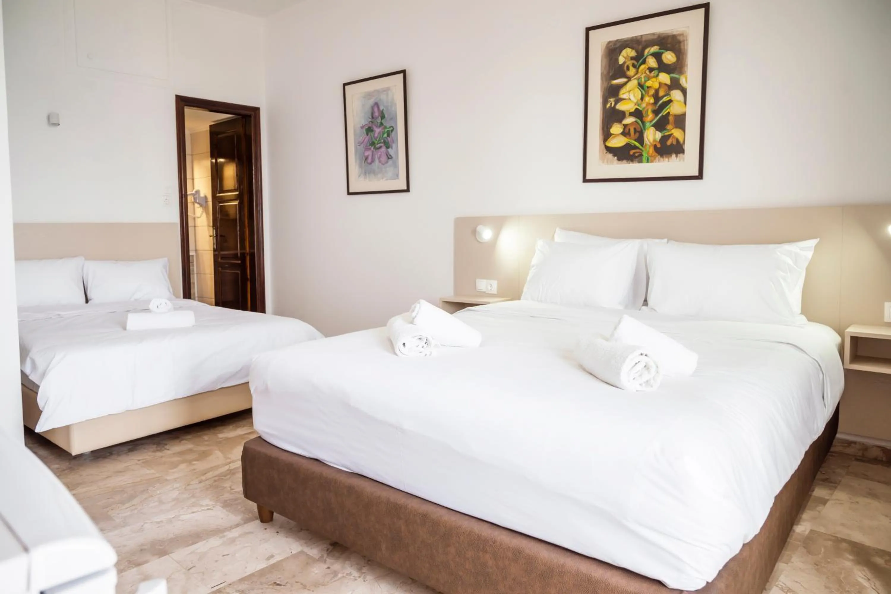 Bed in Argo Rooms-Papadakis