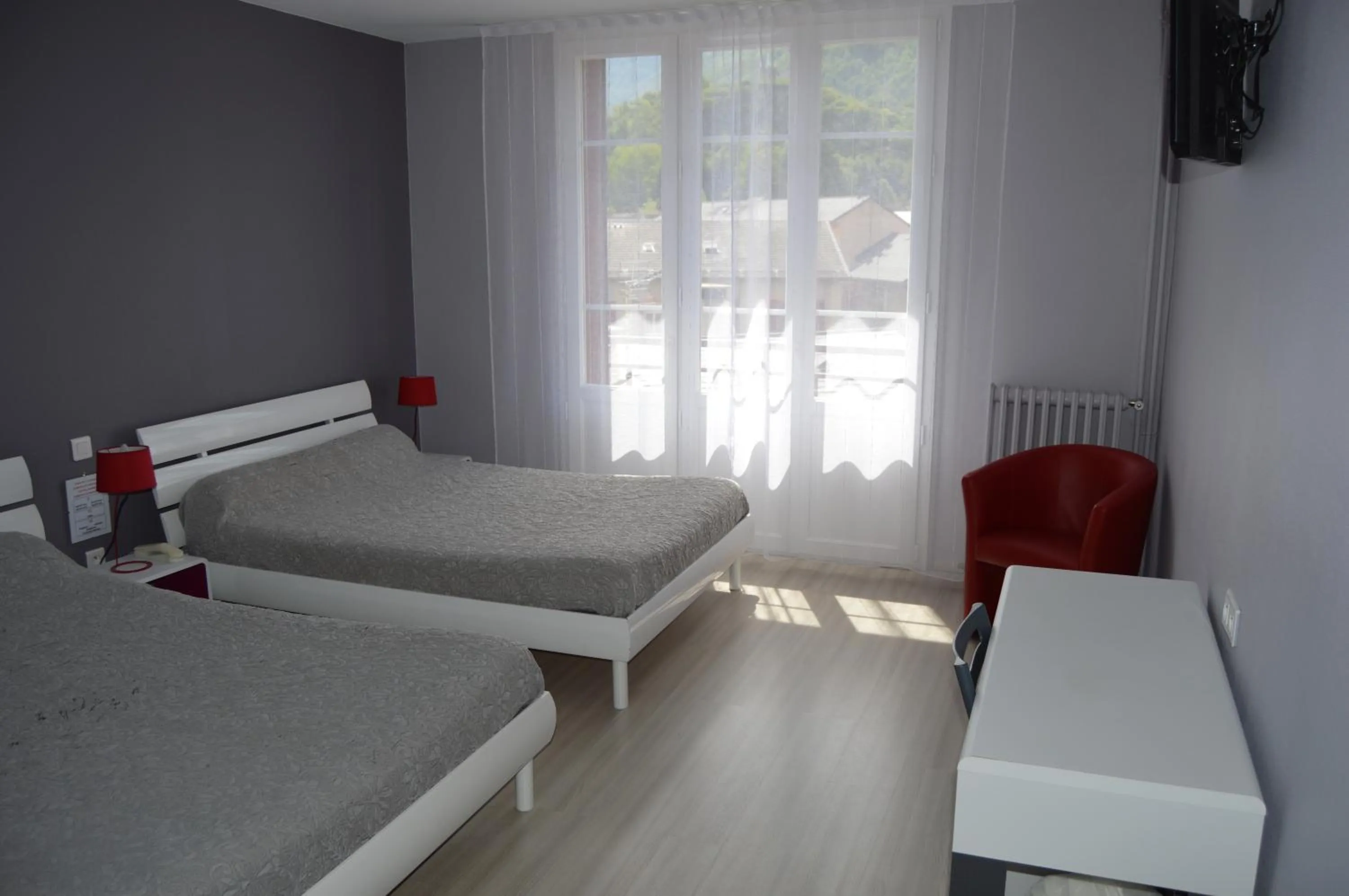 Bedroom, Bed in Hôtel Le Bellevue