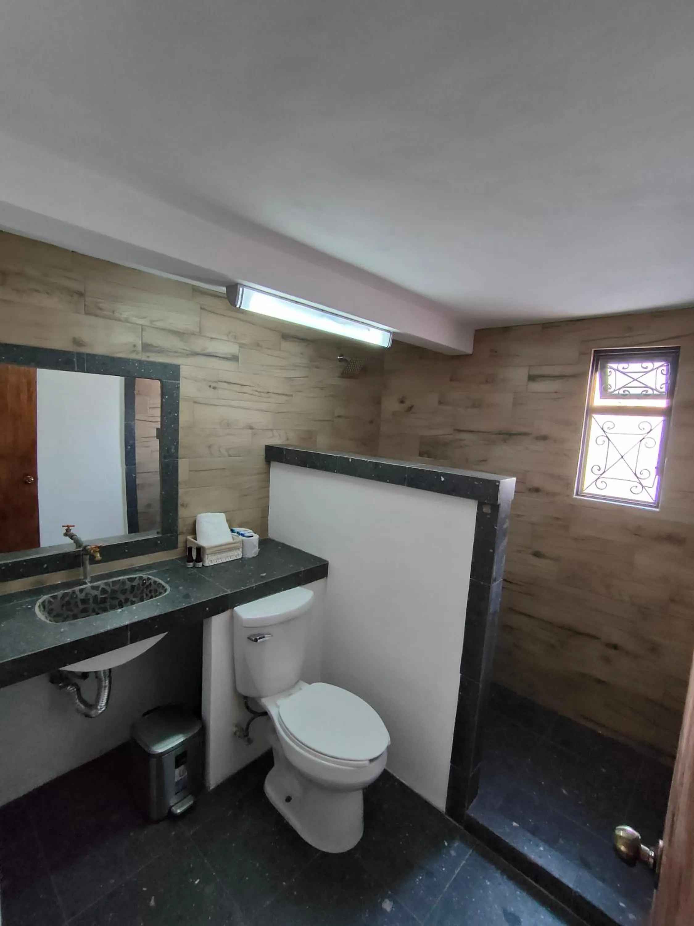 Bathroom in Hotel Hacienda Morales.