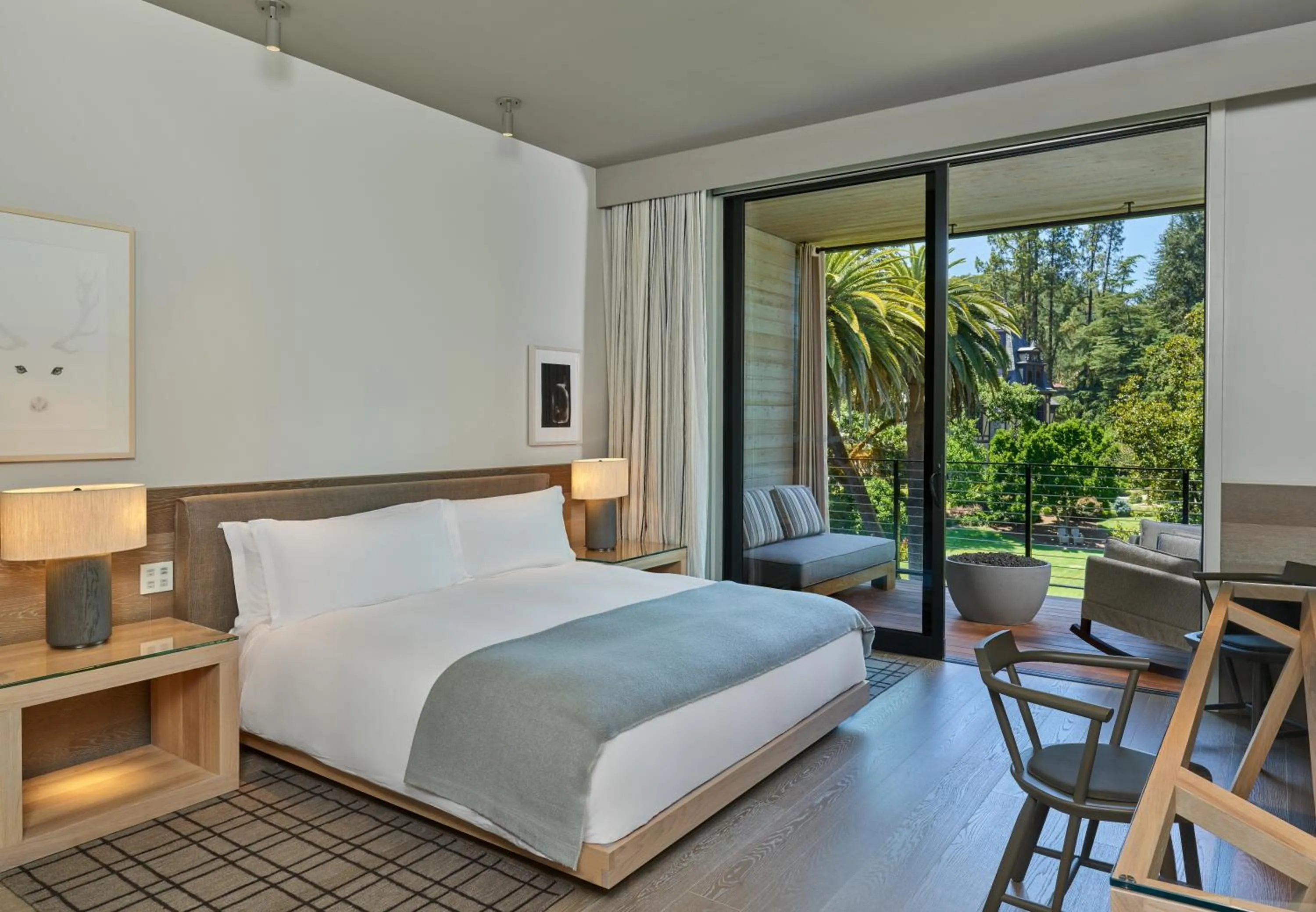 Bed in Alila Napa Valley, a Hyatt Resort