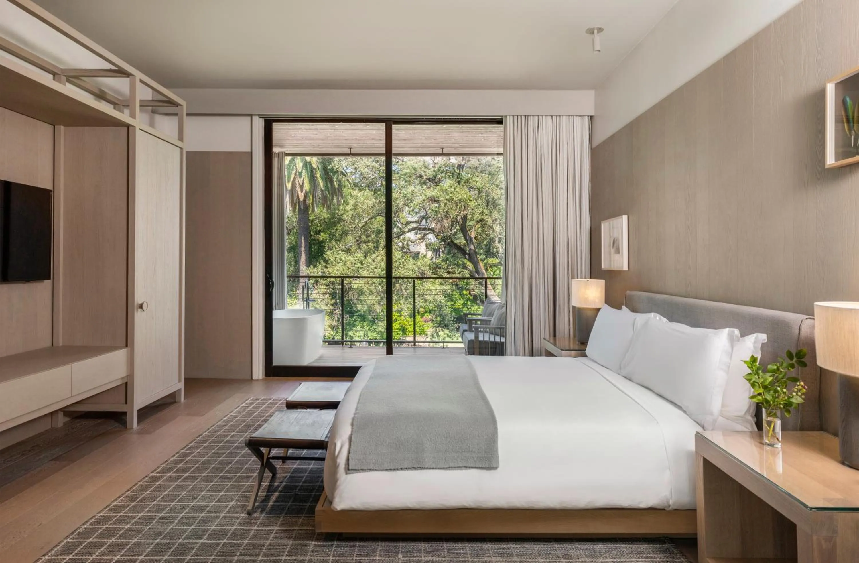 Bed in Alila Napa Valley, a Hyatt Resort