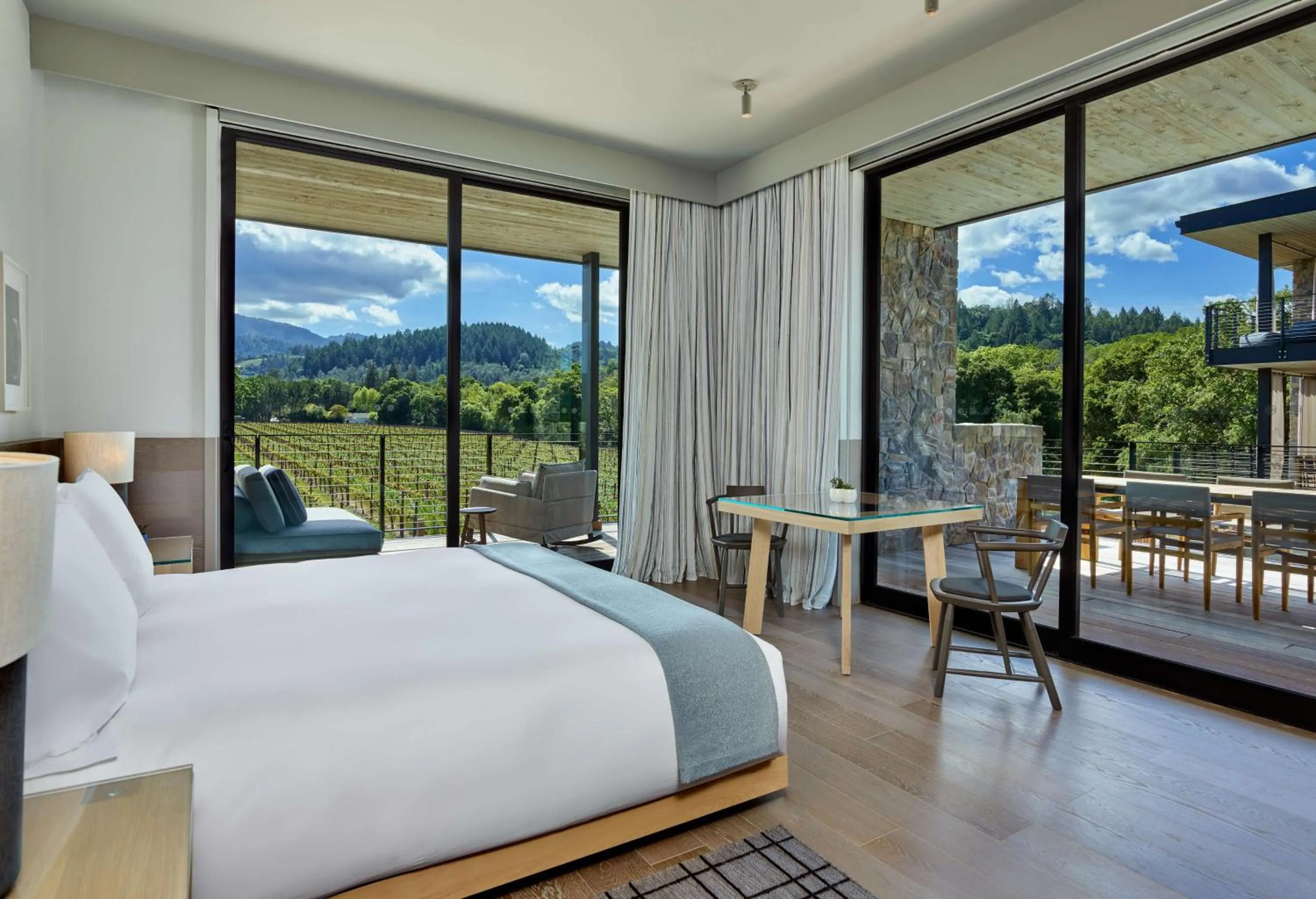 Bed in Alila Napa Valley, a Hyatt Resort