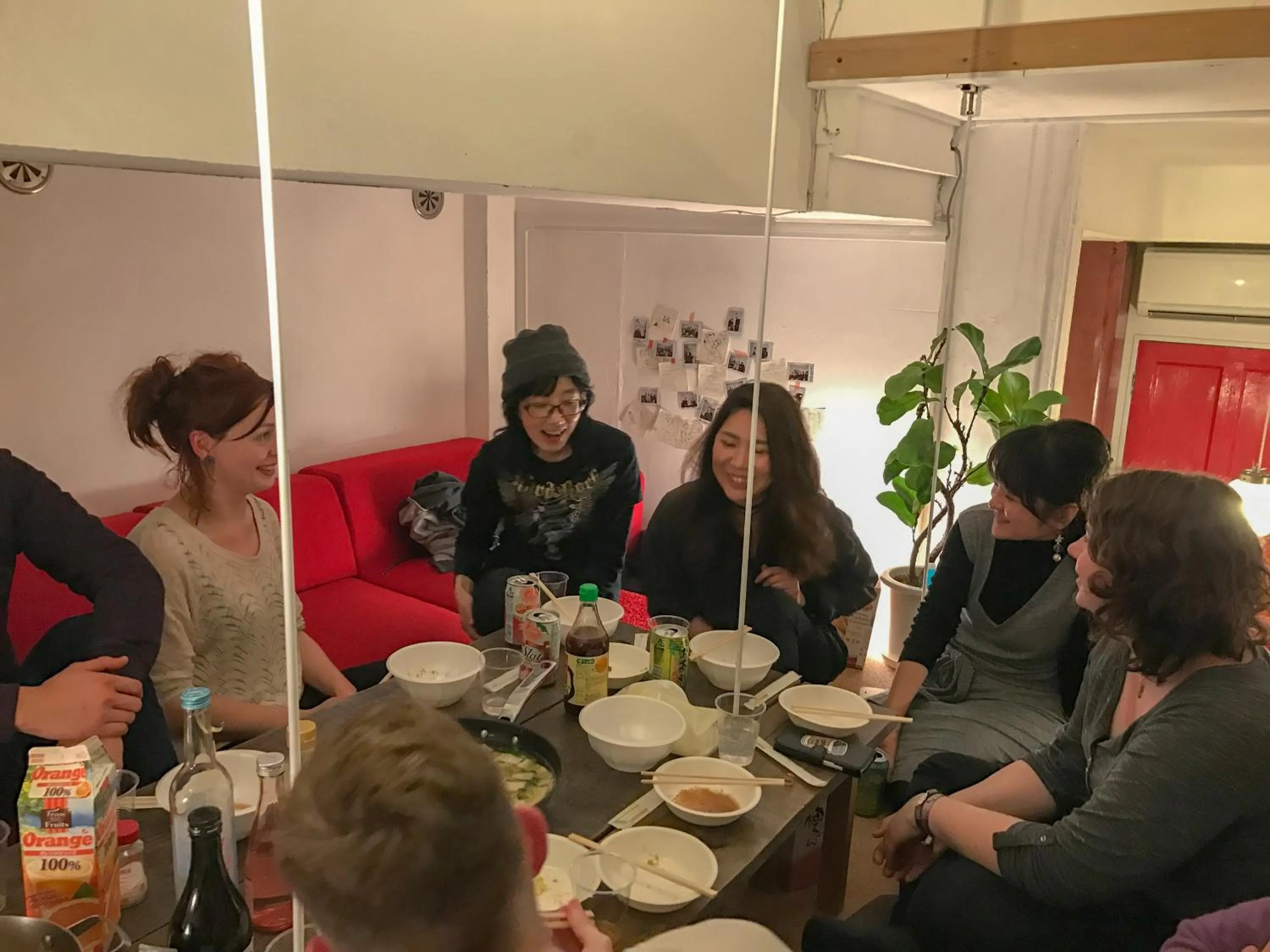 People in plumhostel