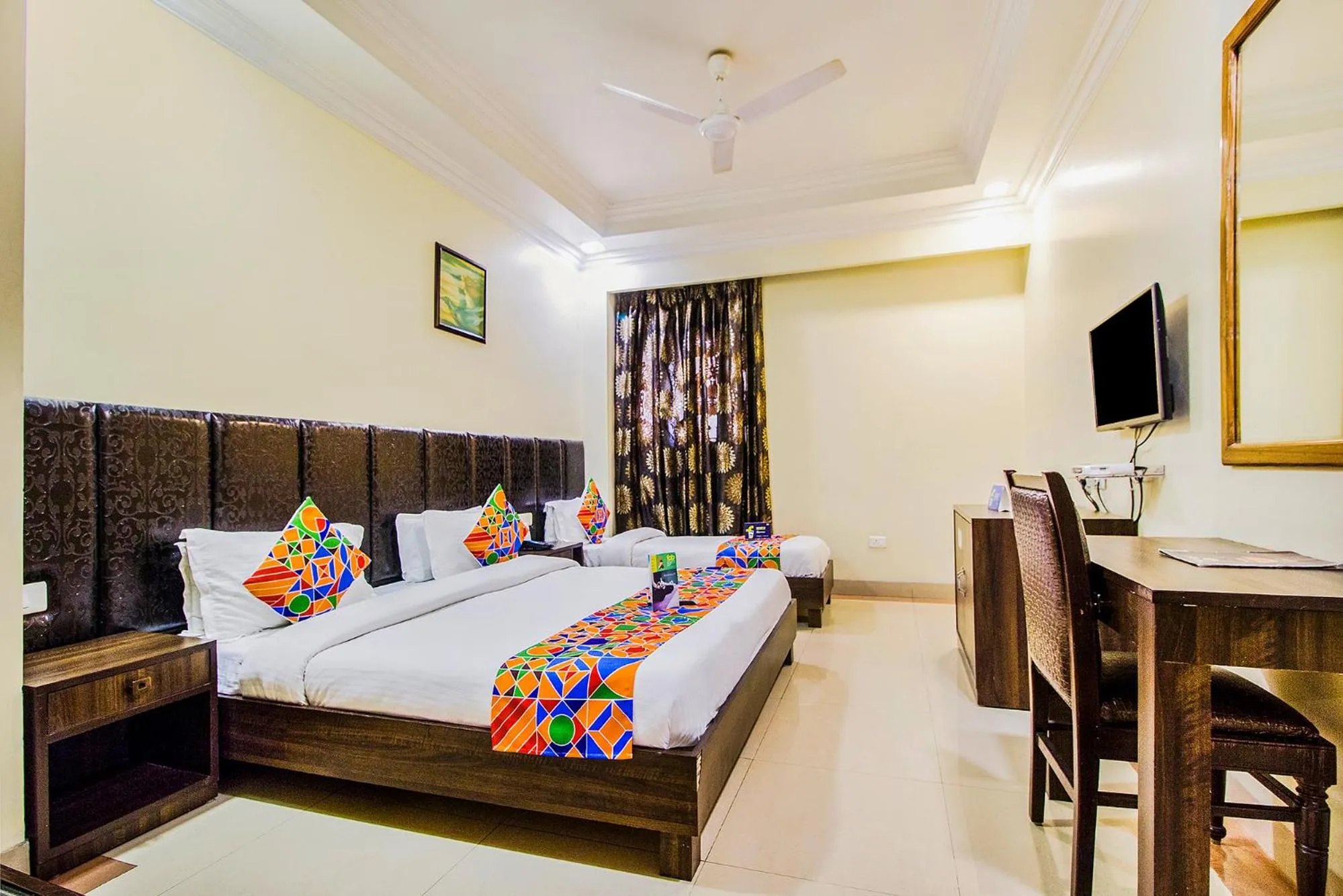 Bed in FabHotel Aaykay Model Town