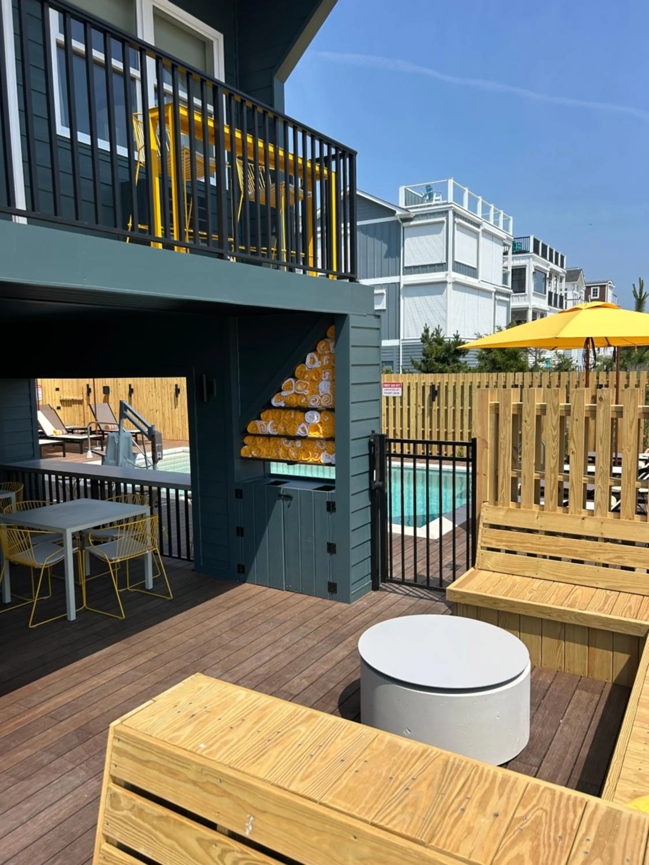 fireplace in Atlantic View Hotel