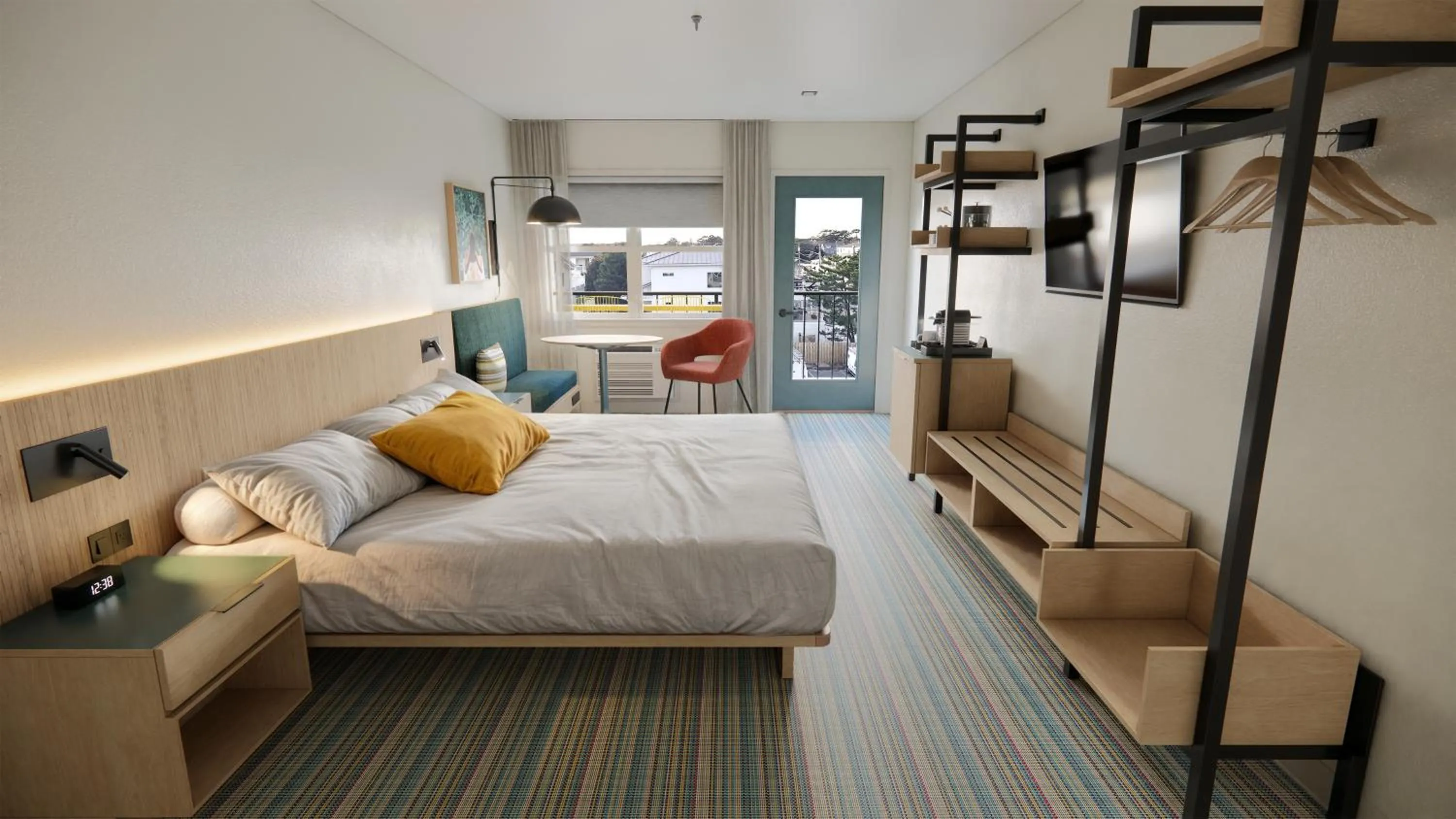 Bed in Atlantic View Hotel