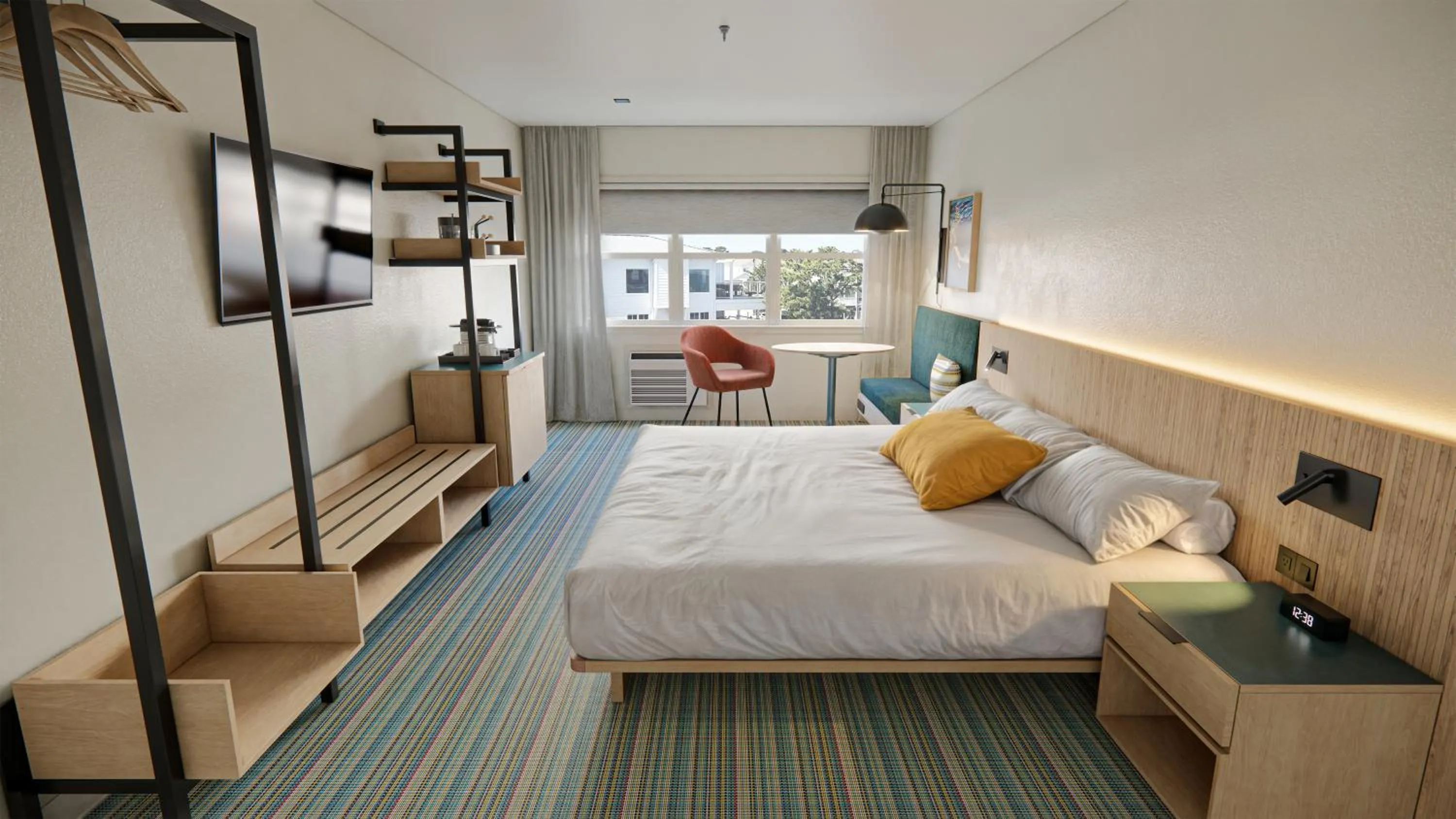 Bed in Atlantic View Hotel