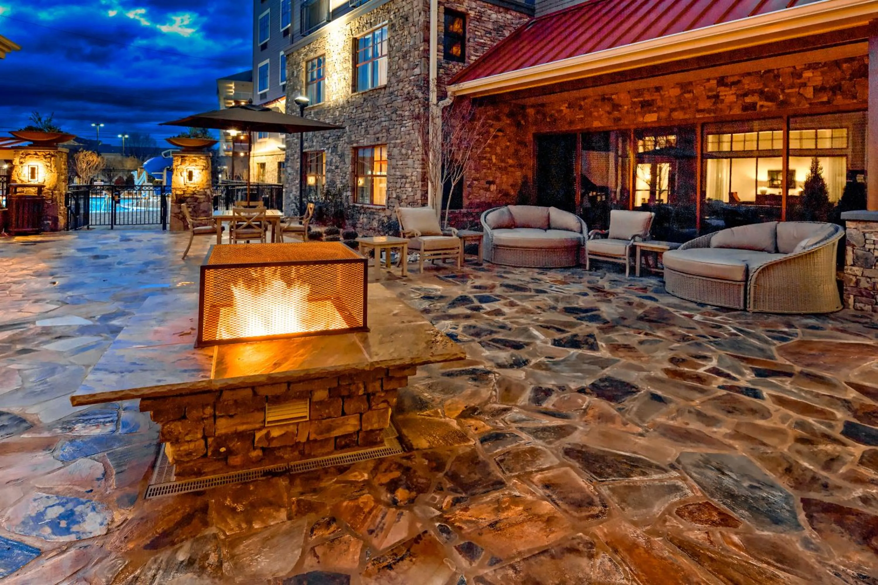 Patio in Black Fox Lodge Pigeon Forge, Tapestry Collection by Hilton