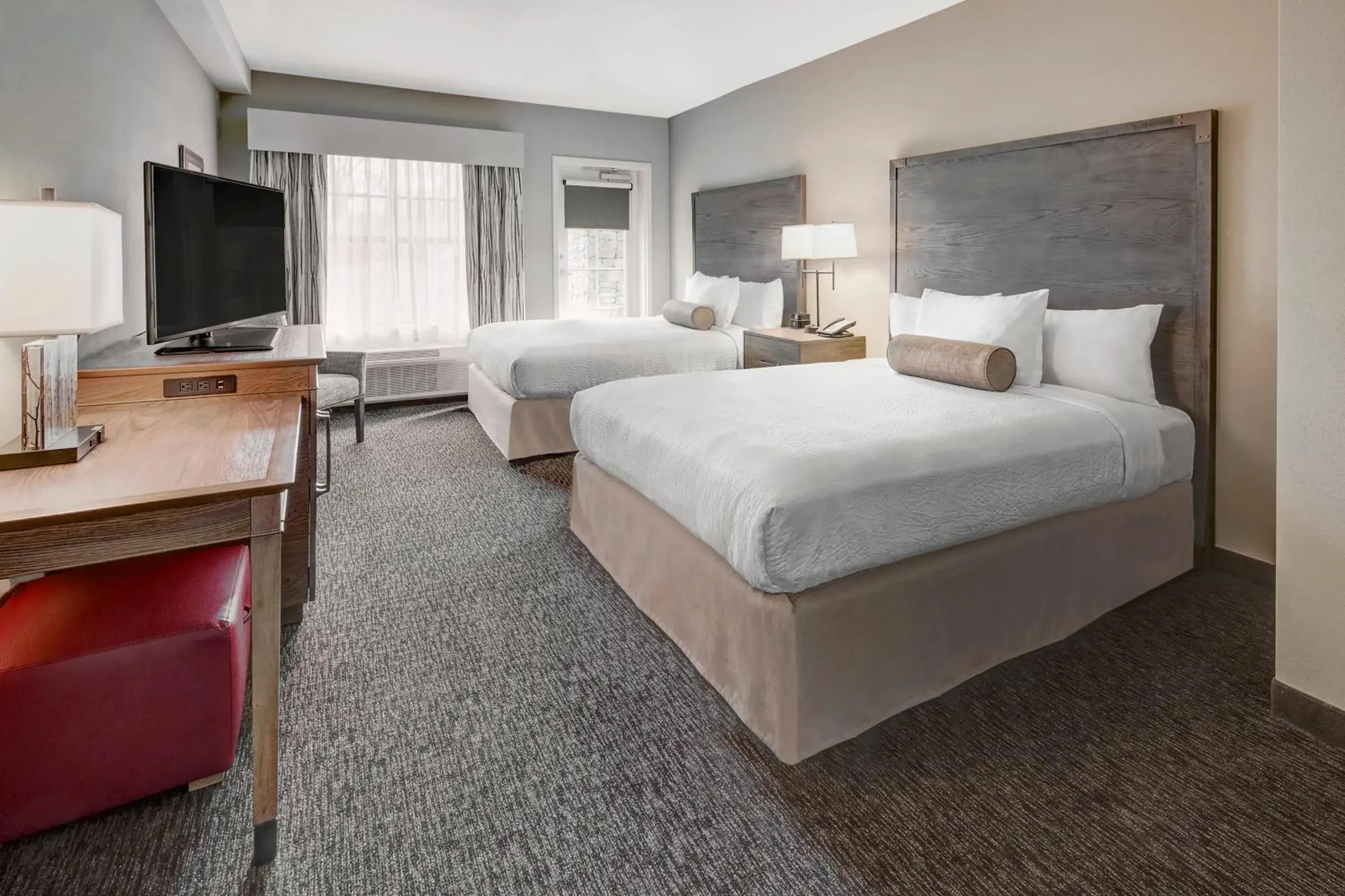 Queen Room with Two Queen Beds, Balcony and River View in Black Fox Lodge Pigeon Forge, Tapestry Collection by Hilton Queen Room with Two Queen Beds, Balcony and River View in Black Fox Lodge Pigeon Forge, Tapestry Collection by Hilton