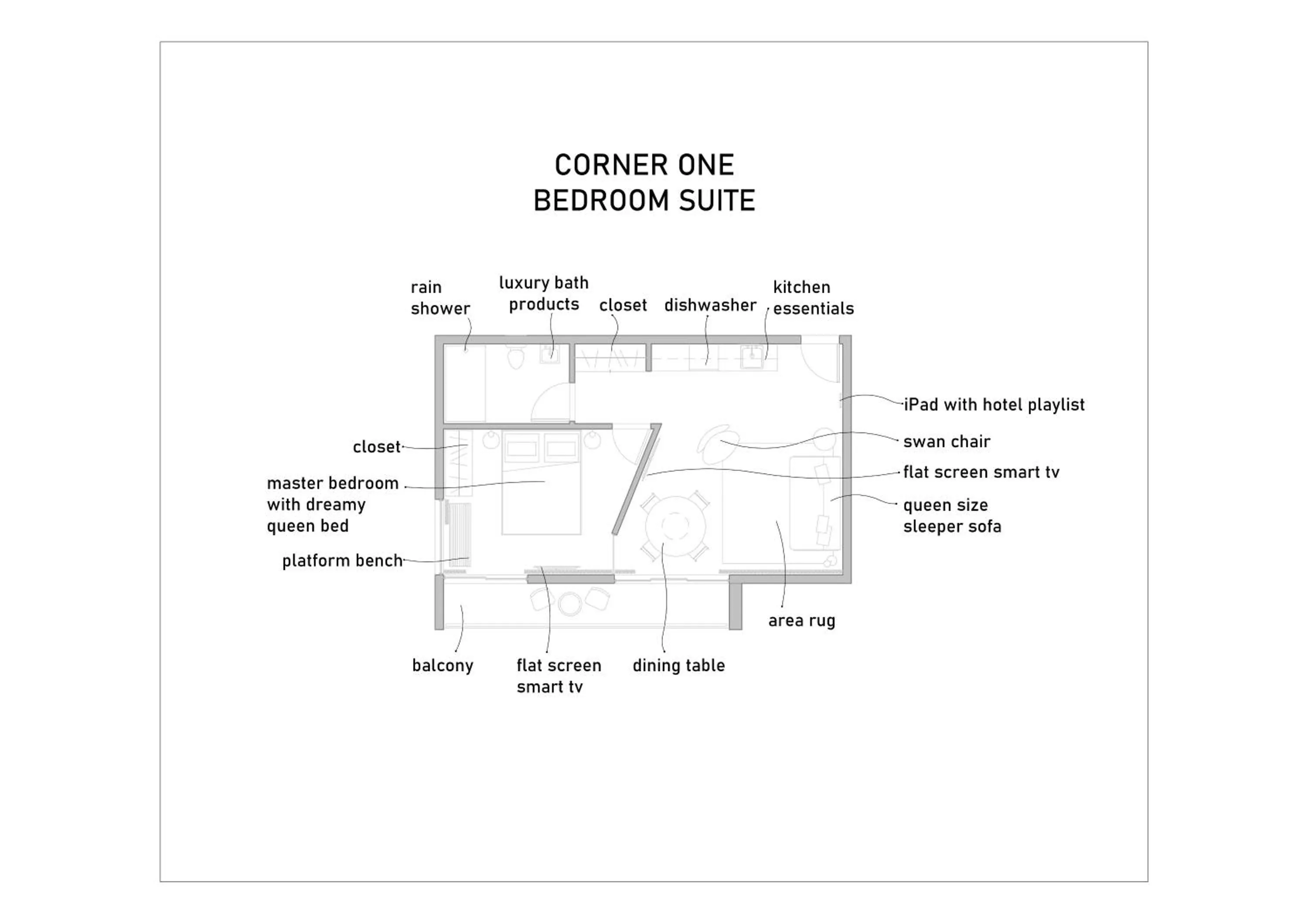 Floor plan in ABAE Hotel by Eskape Collection
