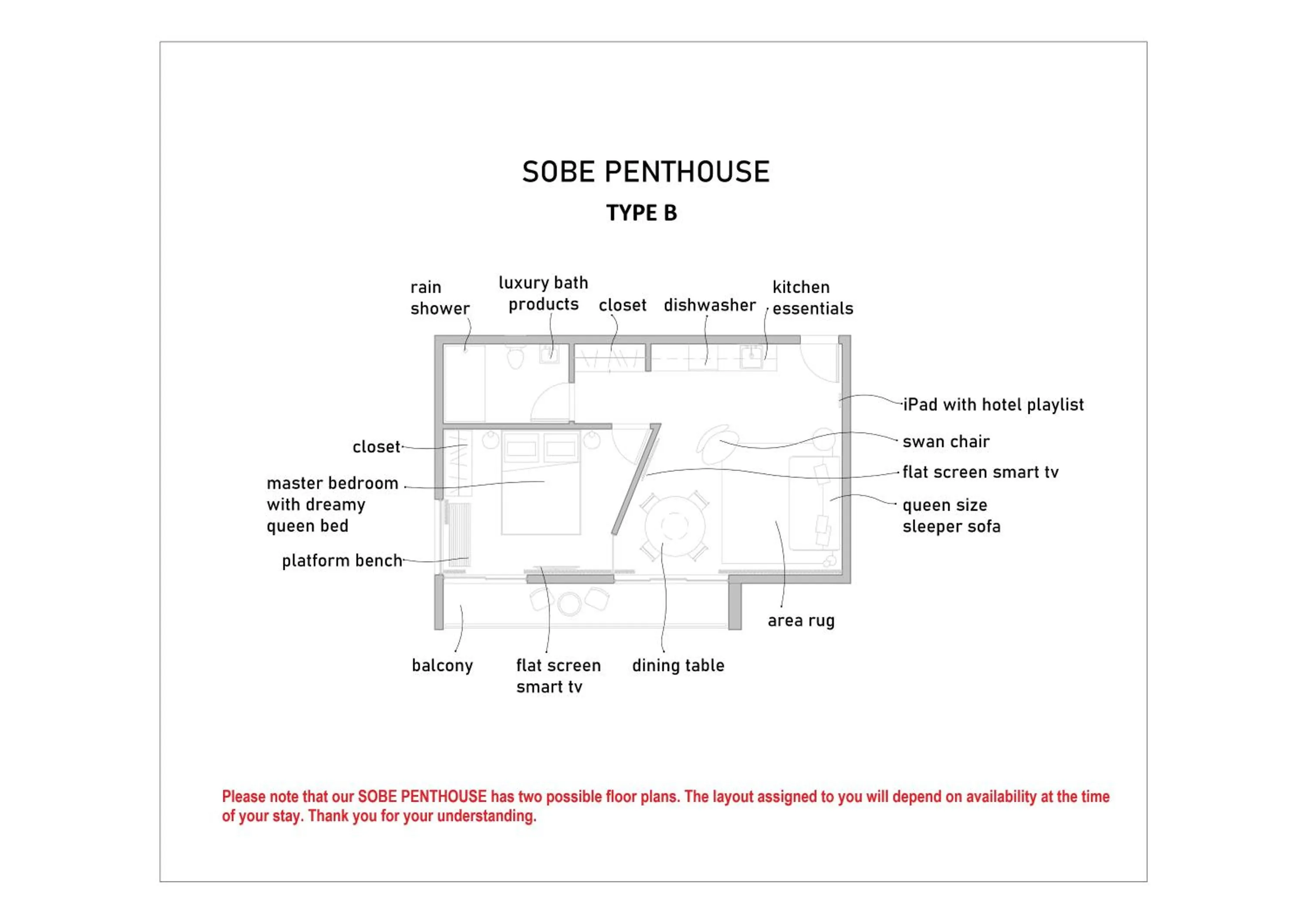 Floor plan in ABAE Hotel by Eskape Collection