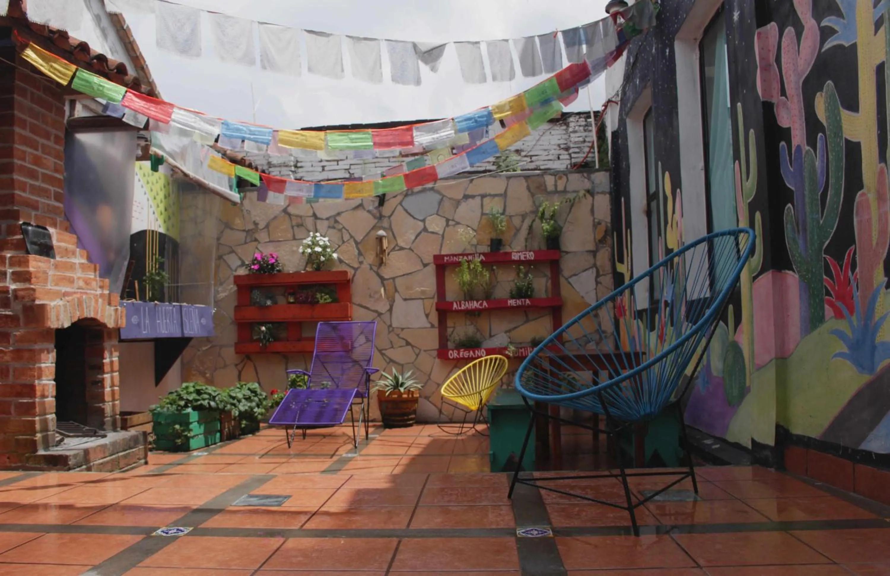 Patio in Hostal La Isla