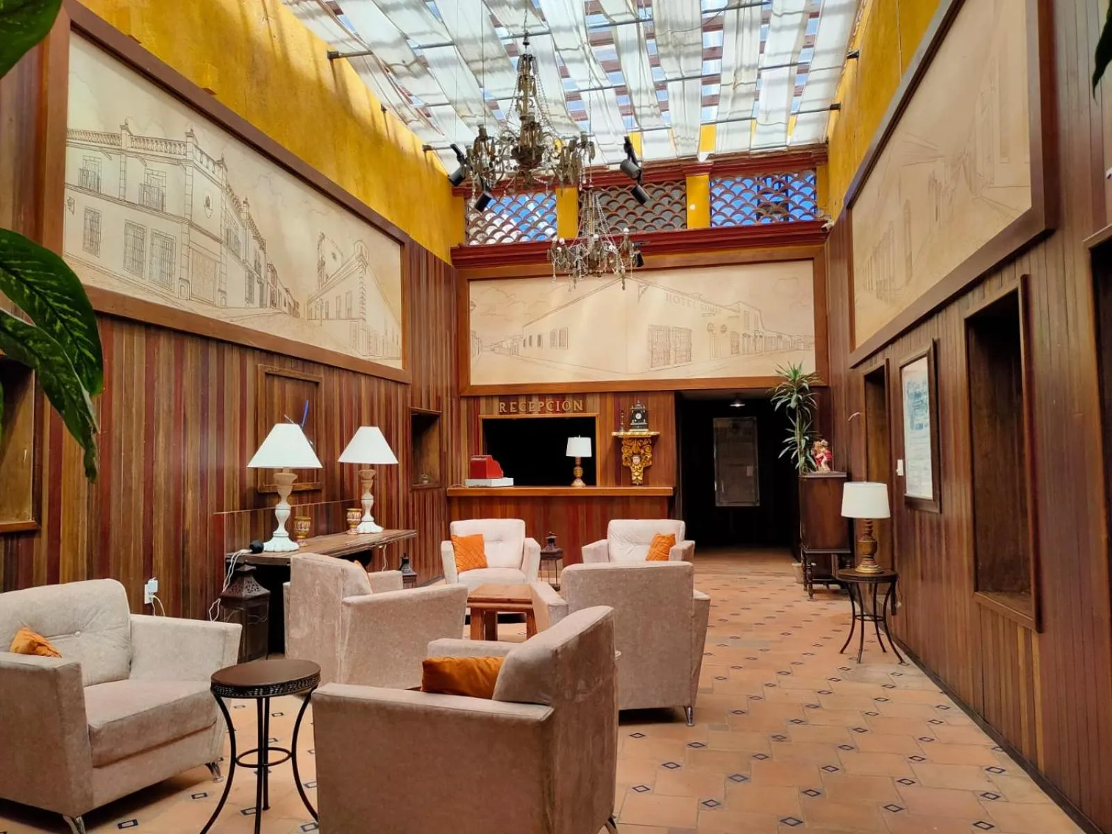 Lobby or reception in La Casona Minera