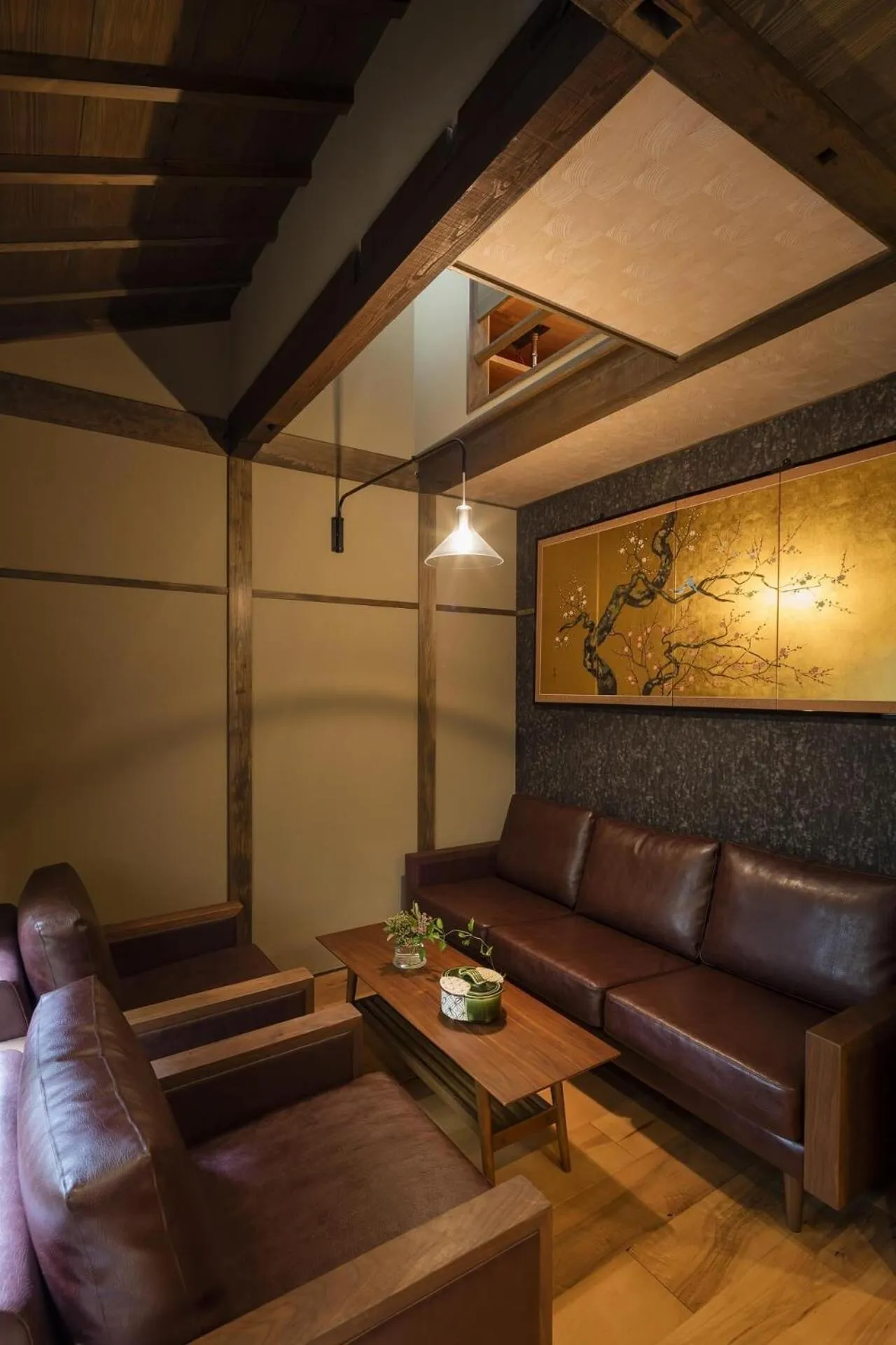 Living room in Gion Minami Banka Machiya House