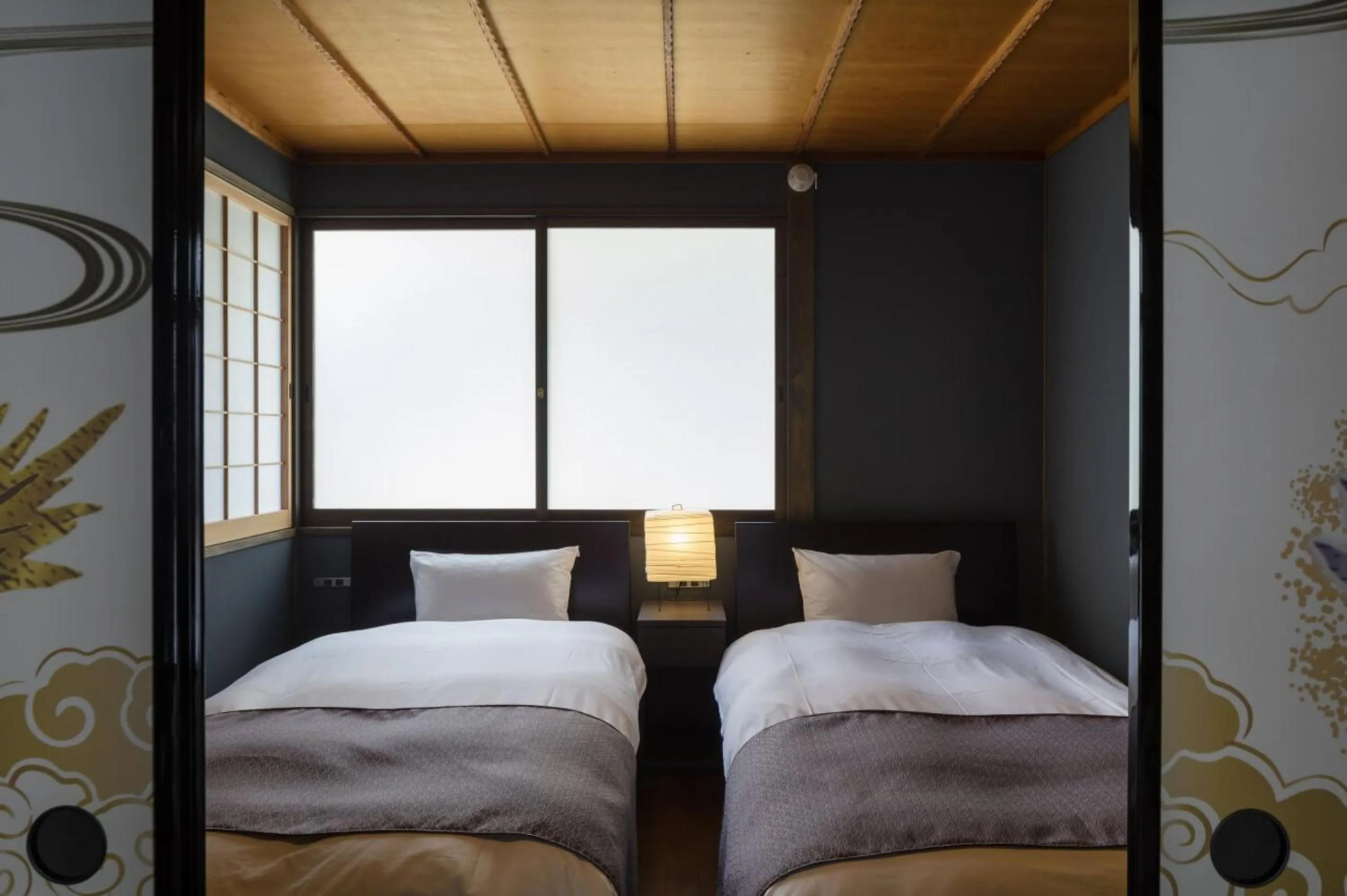 Bed in Gion Minami Banka Machiya House