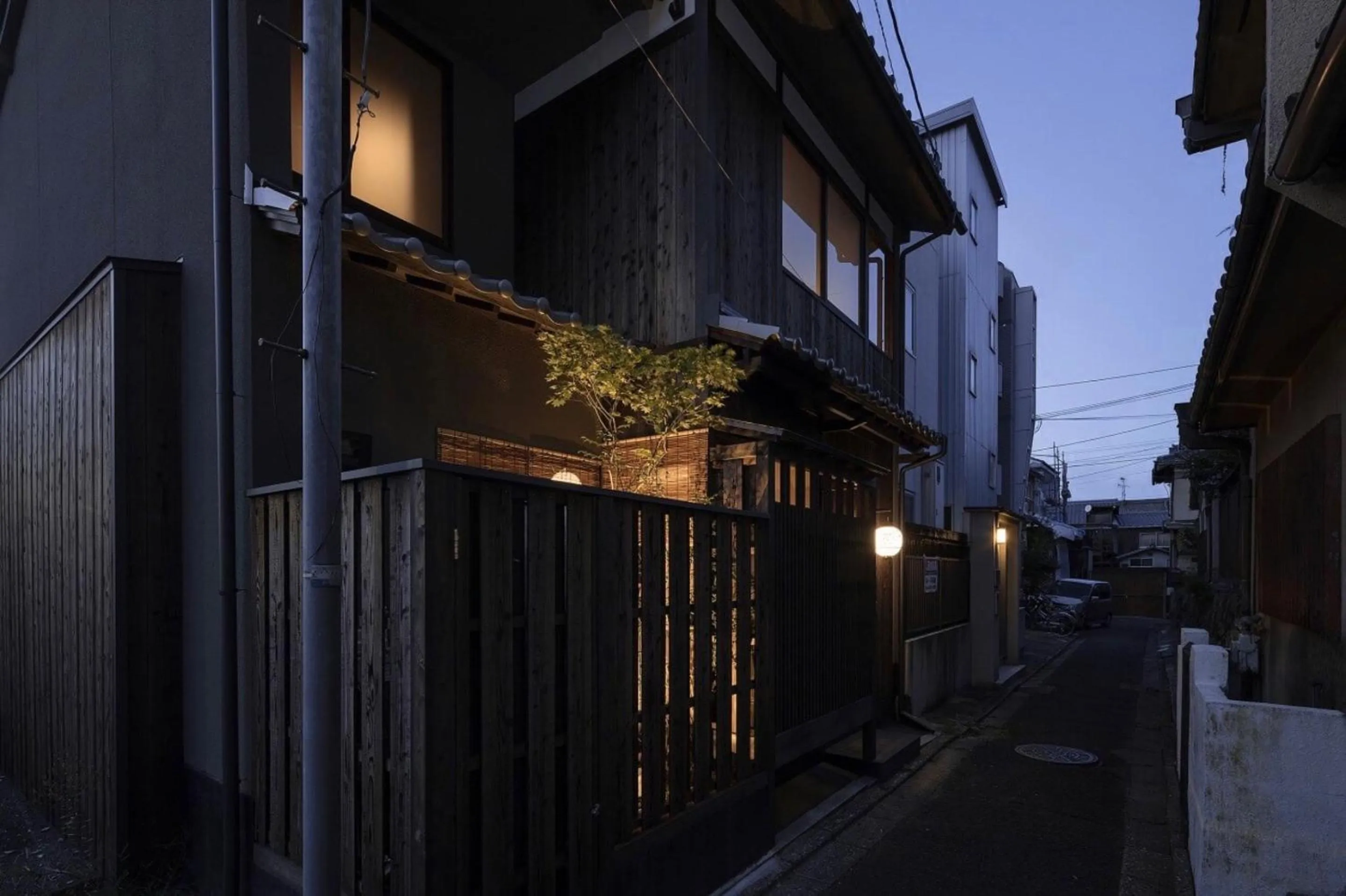 Facade/entrance in Gion Minami Banka Machiya House