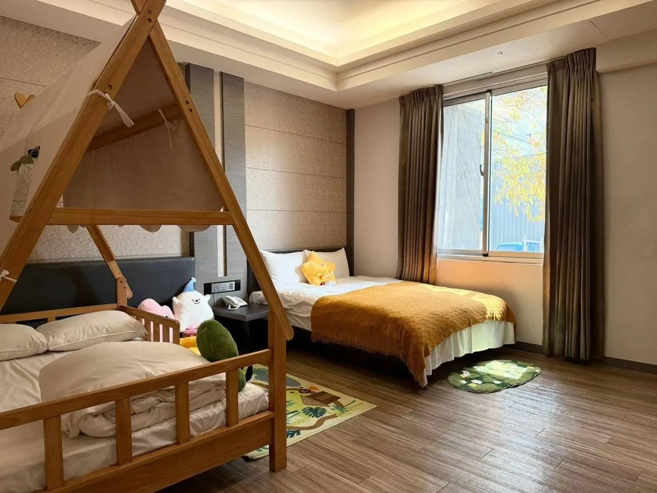 Bed in Talmud Hotel Tainan