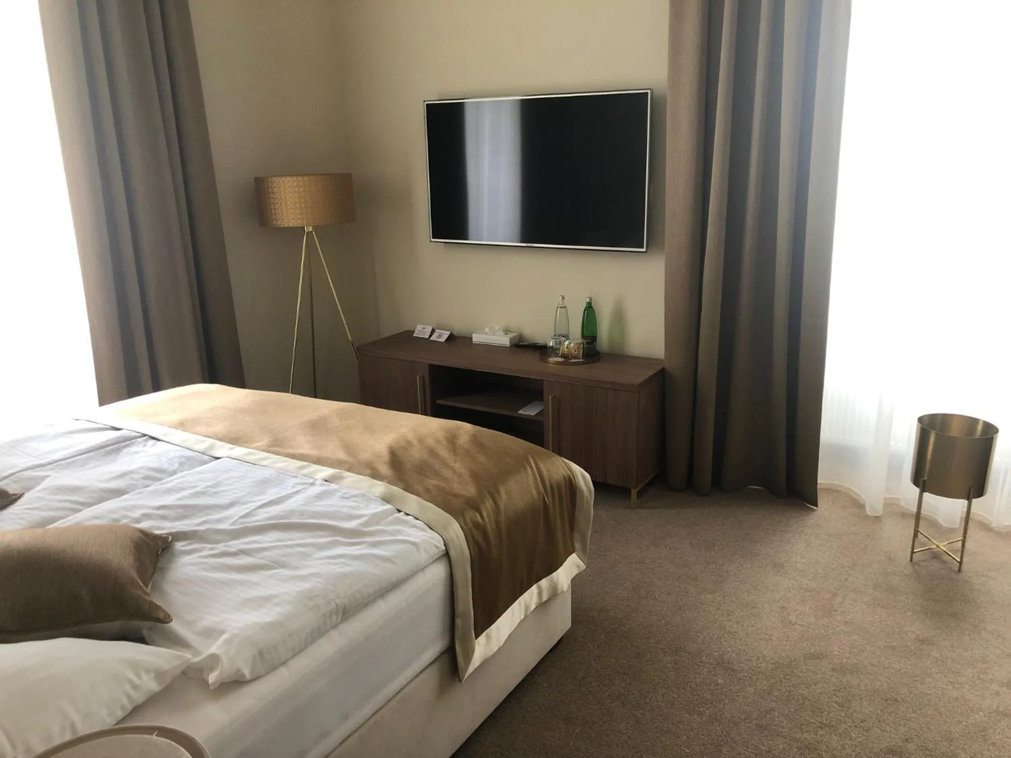 Communal lounge/ TV room, Bed in Hotel Panství Dlouhá Lhota