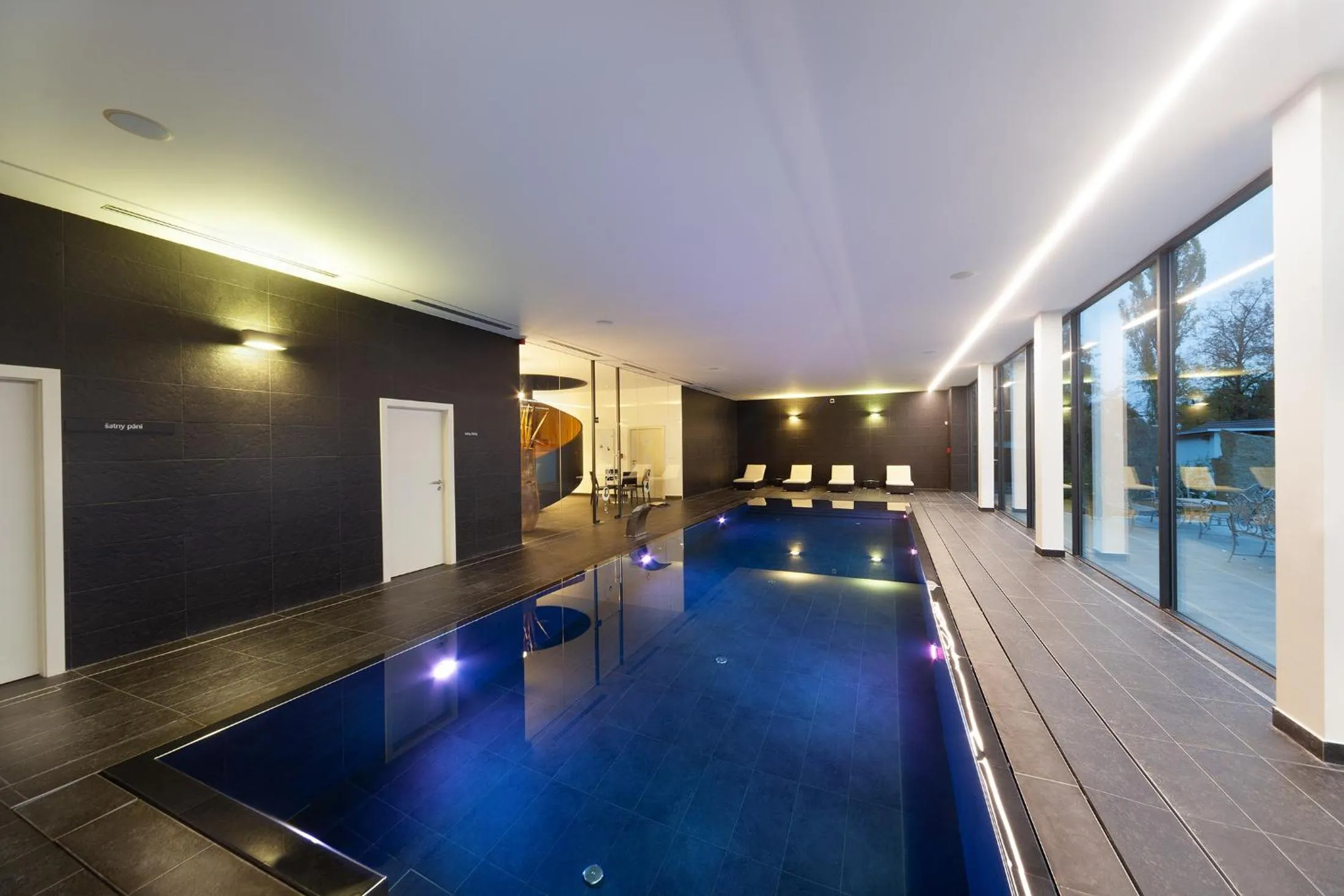 Pool view in Hotel Panství Dlouhá Lhota