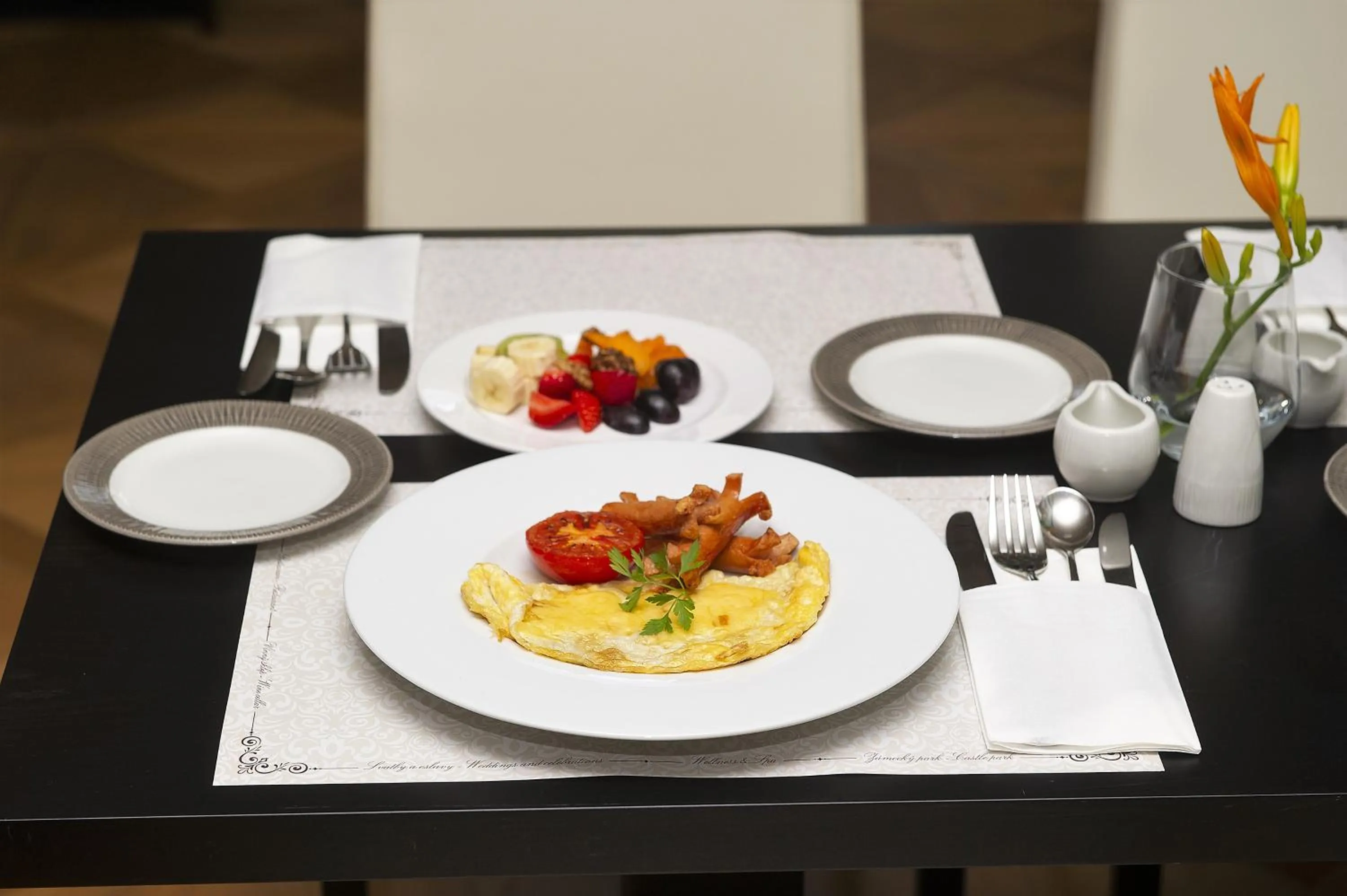 Breakfast in Hotel Panství Dlouhá Lhota