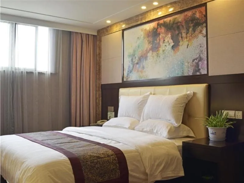 Bed in GreenTree Inn JiangSu Changzhou Dinosaur Park Global Harbor Express Hotel